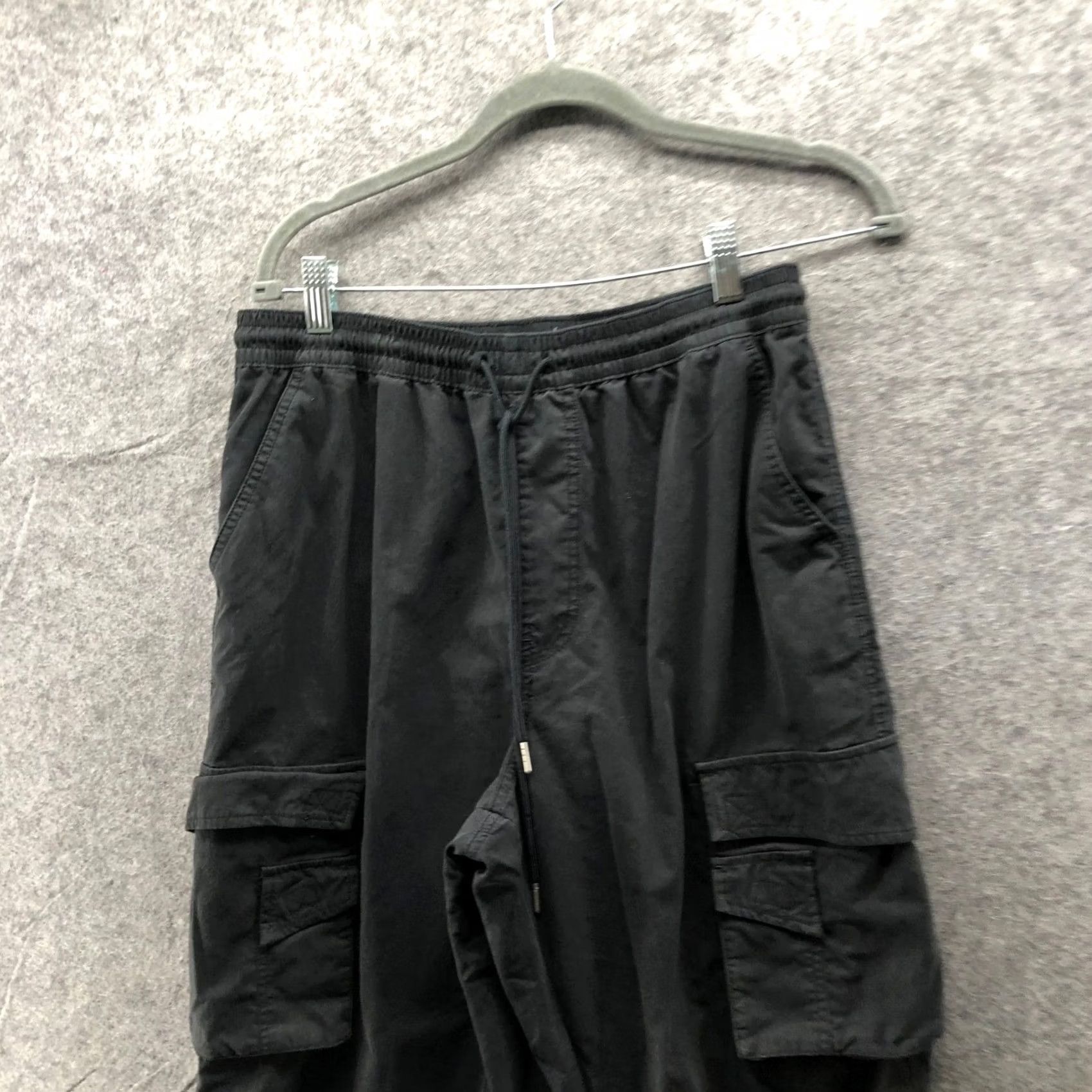 Urban Outfitters VINTAGE? No. Urban Outfitters Standard Cloth Cargo Jogger Pants Mens XL Black Pull On Size US 36 / EU 52 - 7 Thumbnail