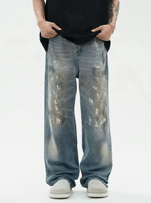 Japanese Brand Men's American retro loose straight jeans y2k Size US 32 / EU 48 - 3 Thumbnail