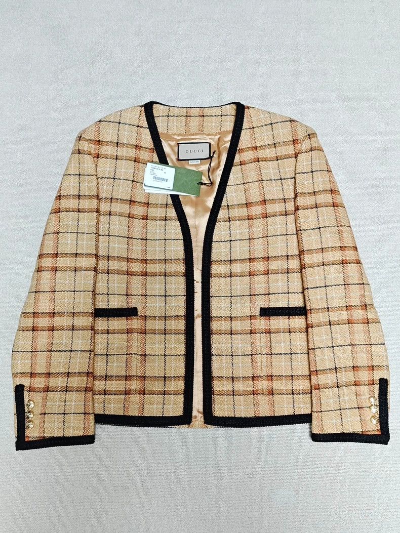 Gucci Gucci23ss plaid cardigan jacket 2503-Nextarrow Size US S / EU 44-46 / 1 - 1 Thumbnail
