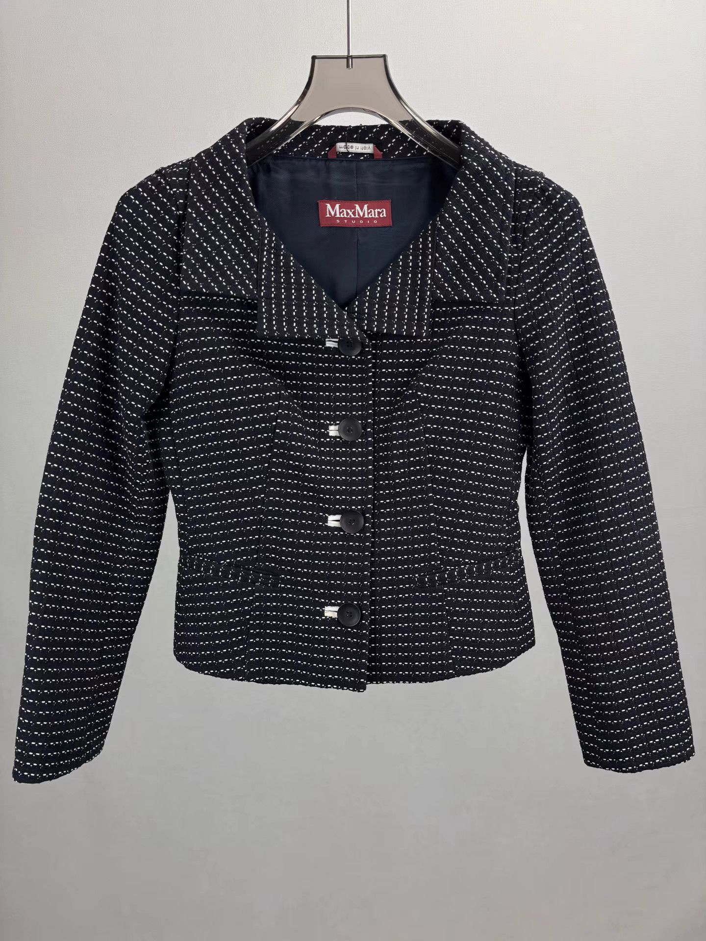 Max Mara MAXMARA Black Striped Blazer Size XXS / US 00 / IT 34 - 1 Thumbnail