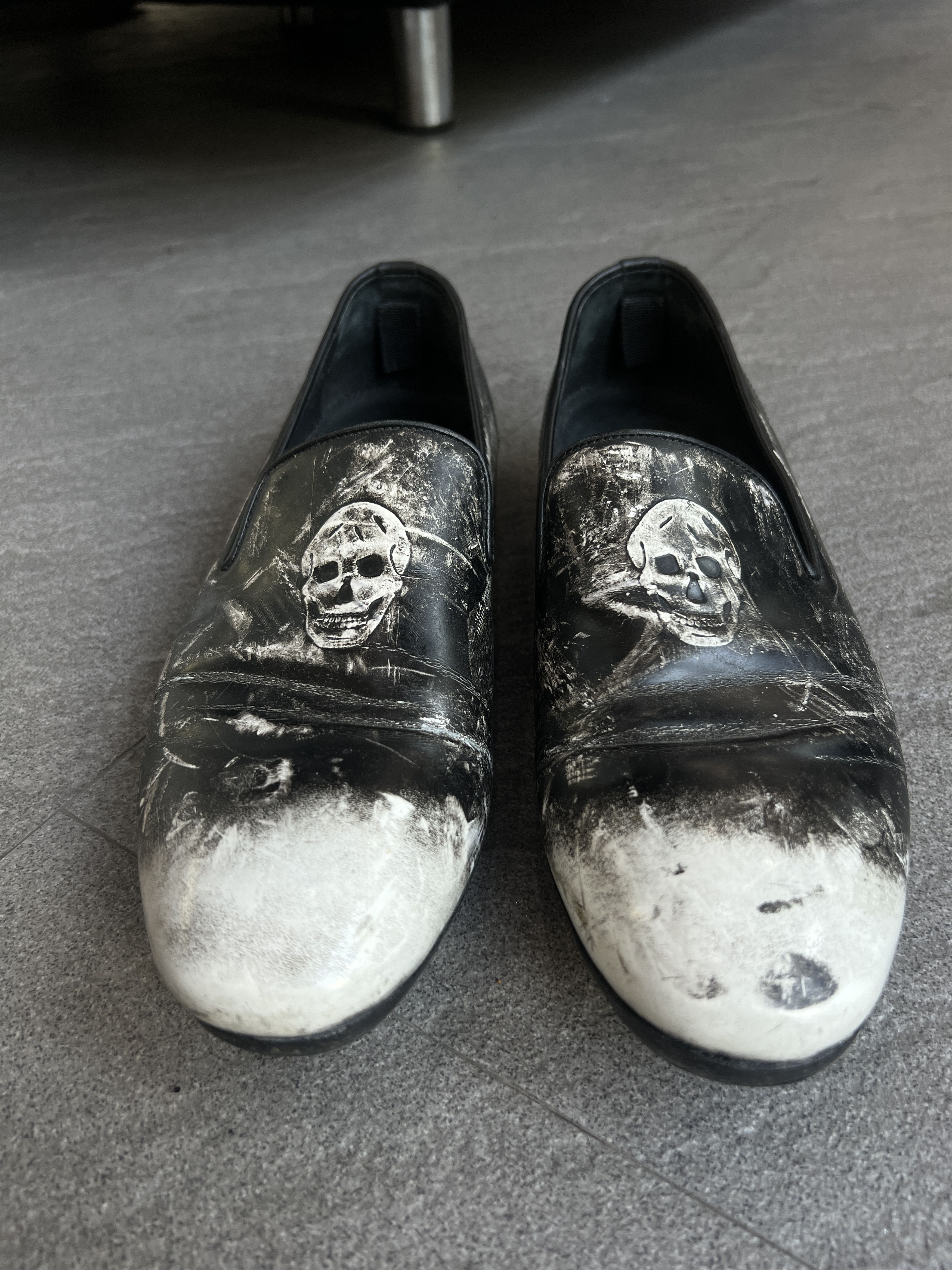 Alexander McQueen Alexander McQueen Skull Distressed Loafers EU41 Size US 8 / EU 41 - 4 Thumbnail