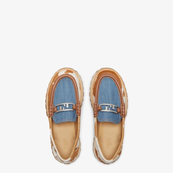 Fendi o1loc1c0824 O'Lock Loafers in White/Brown Size US 10 / EU 43 - 2 Thumbnail