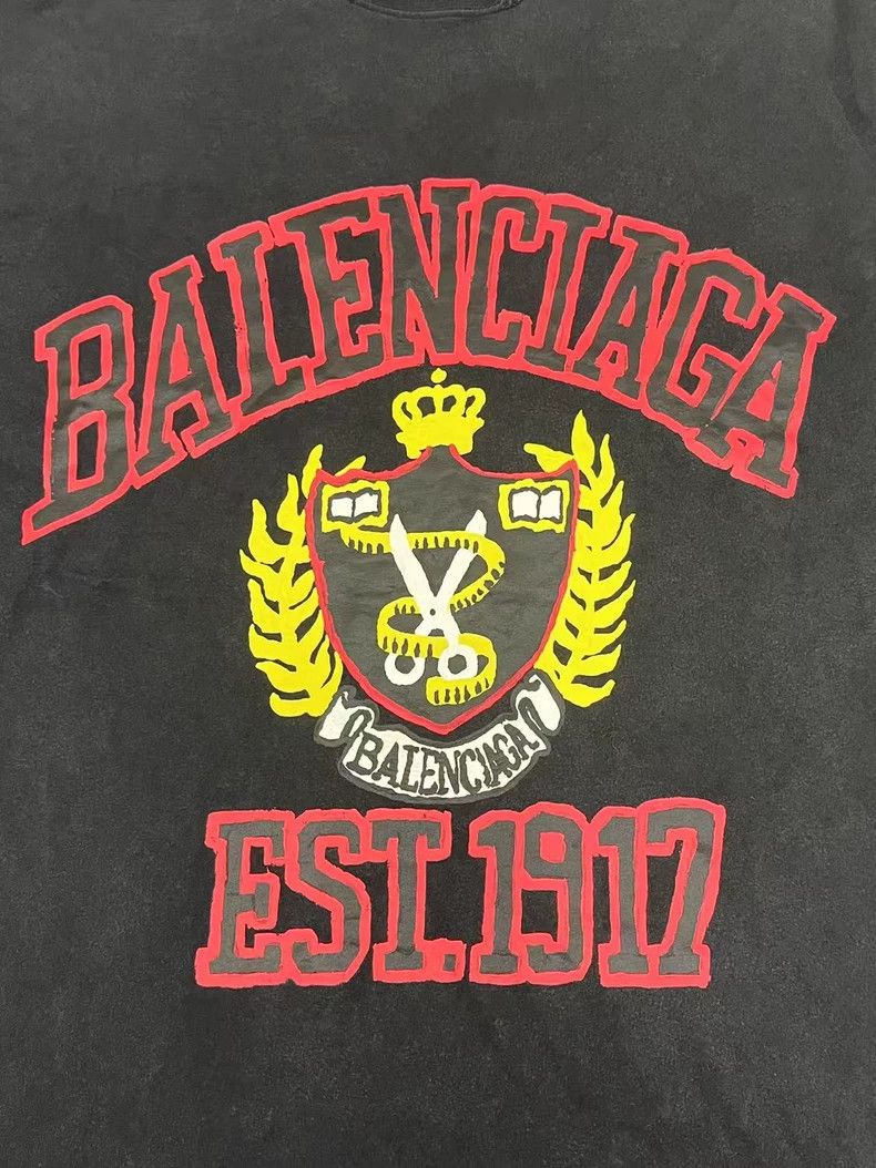 Balenciaga Balenciaga Logo monogrammed printed crew neck pullover sho Size US XXS / EU 40 - 3 Thumbnail