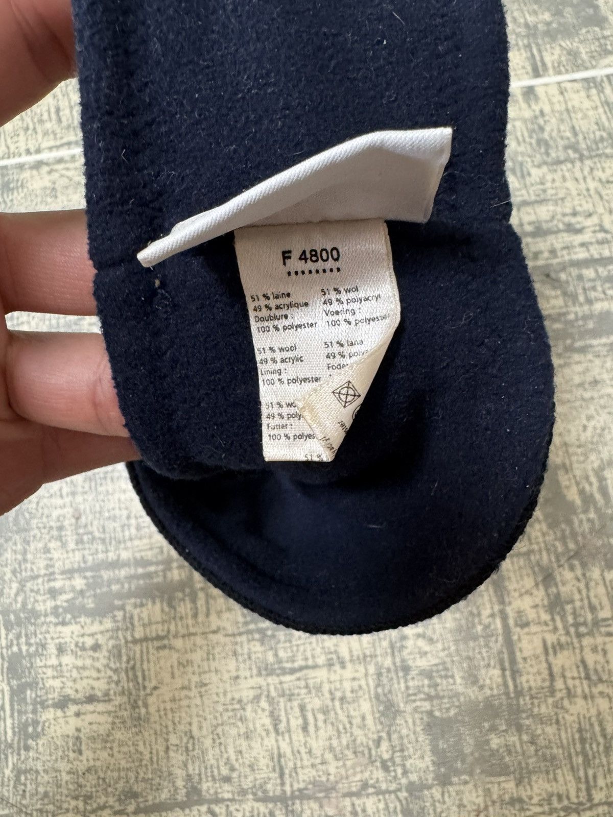 Lacoste × Vintage Vintage Lacoste chemise head band 70s hat navy wool Size ONE SIZE - 4 Thumbnail