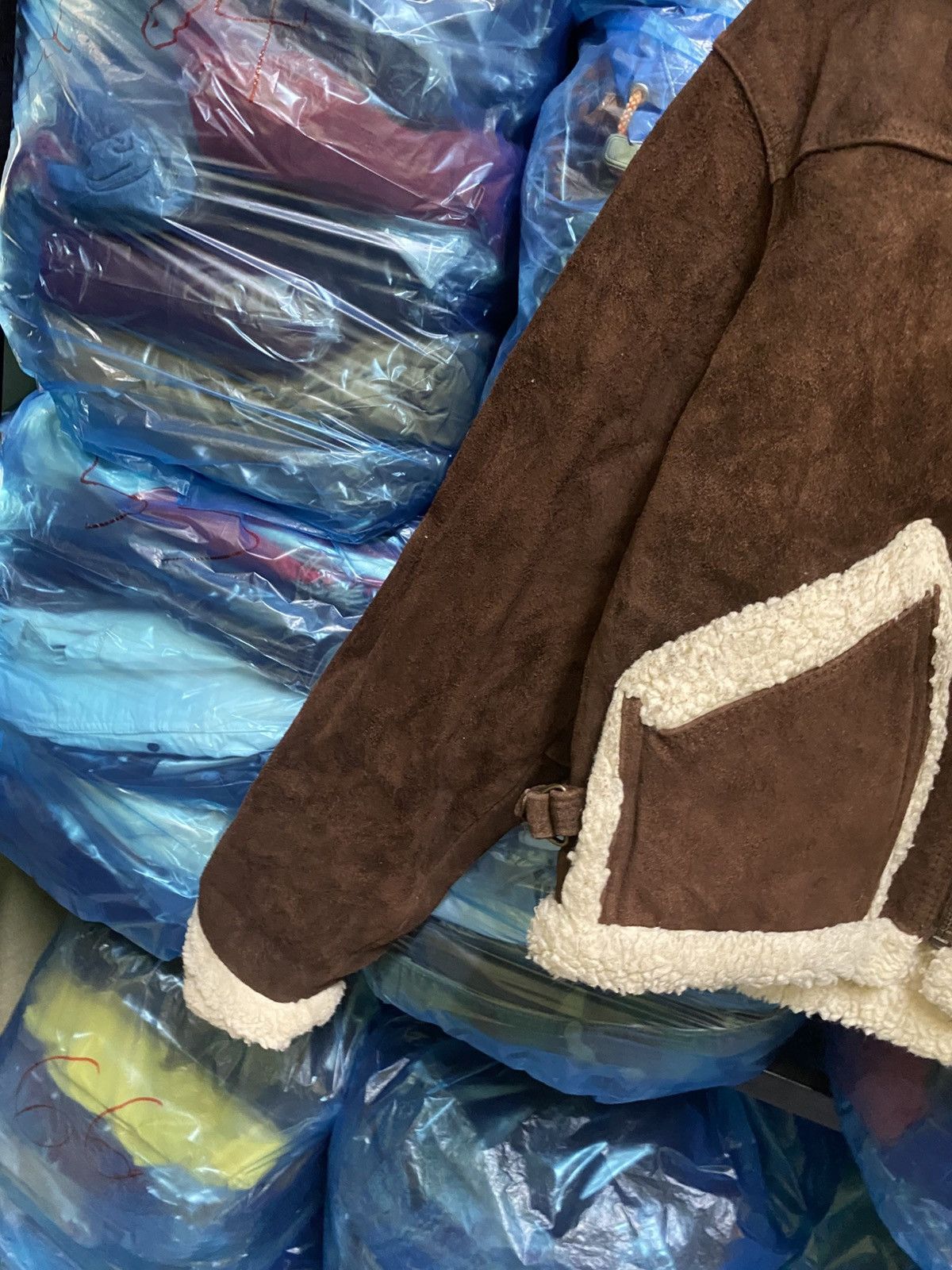 Leather VINTAGE 80S SUEDE LEATHER SHERPA LINING JACKET Size US S / EU 44-46 / 1 - 9 Thumbnail