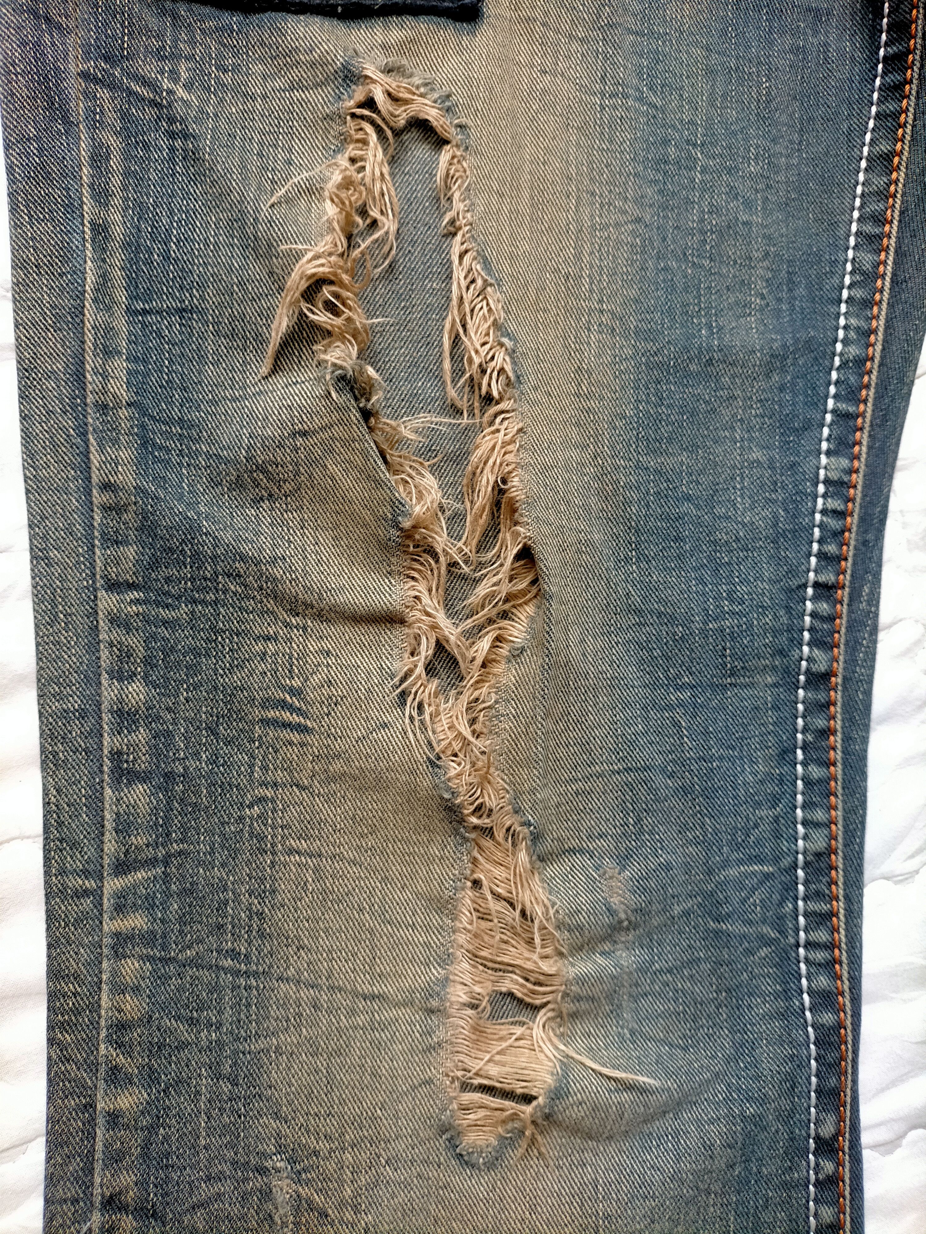 If Six Was Nine Flare Jeans OzzPinball Ripped Patchwork Boot cut denim Size US 35 - 6 Thumbnail
