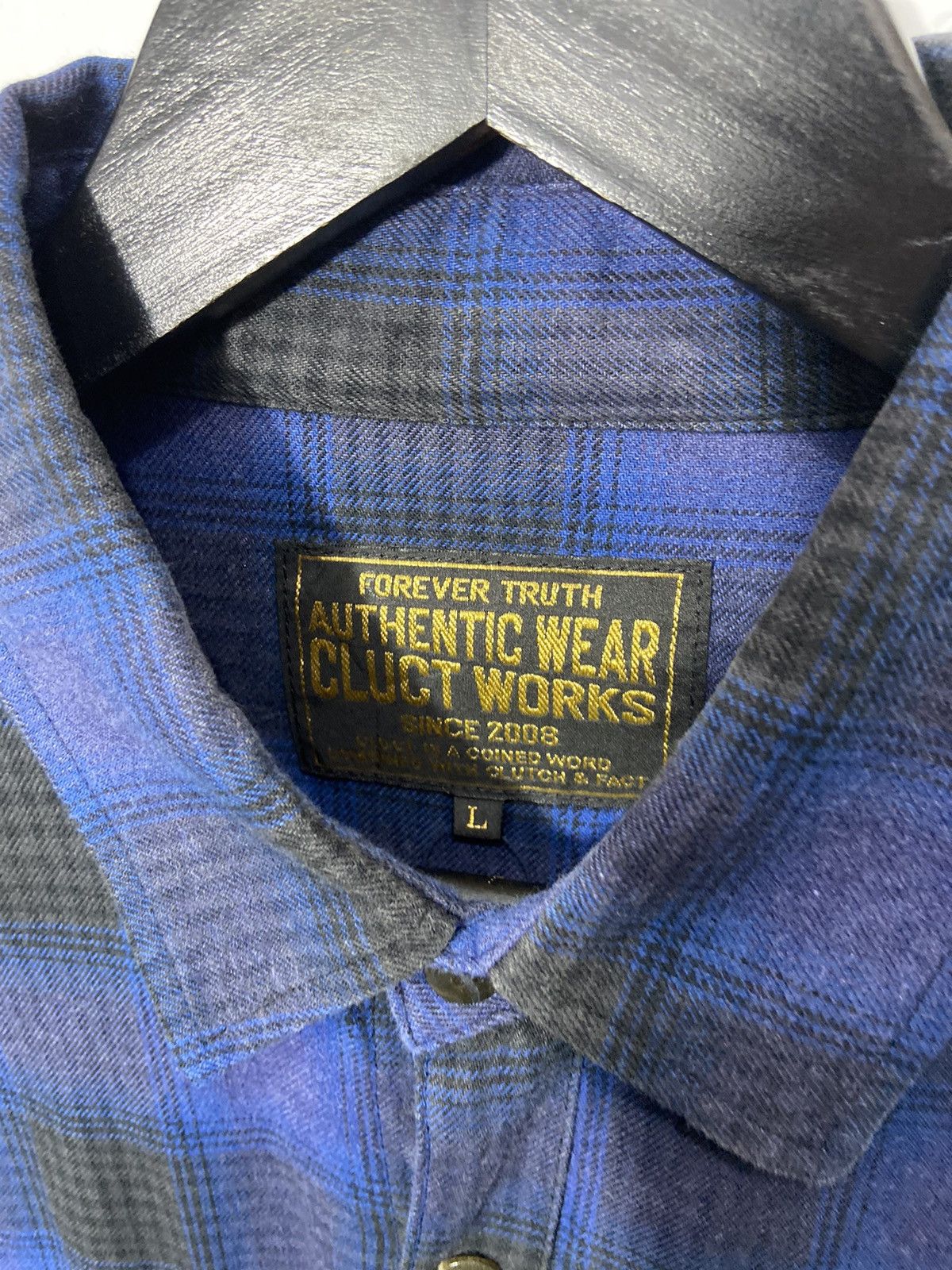 Japanese Brand Cluct Works Plaid Flannel Shirt Blue Grey Size US L / EU 52-54 / 3 - 4 Thumbnail