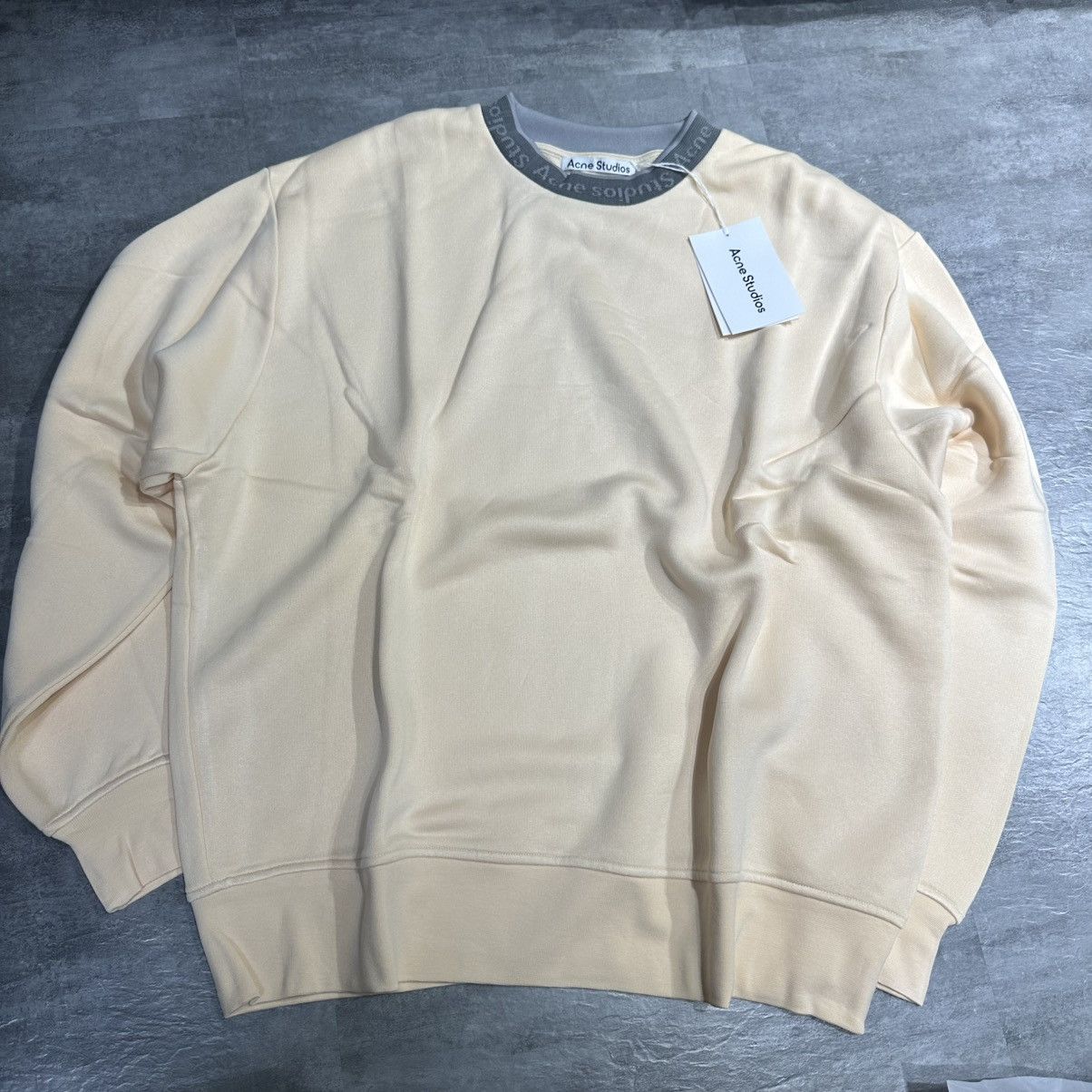 Acne Studios Acne Studios Fulton Logo Sweatshirt - Cream Size US L / EU 52-54 / 3 - 1 Thumbnail