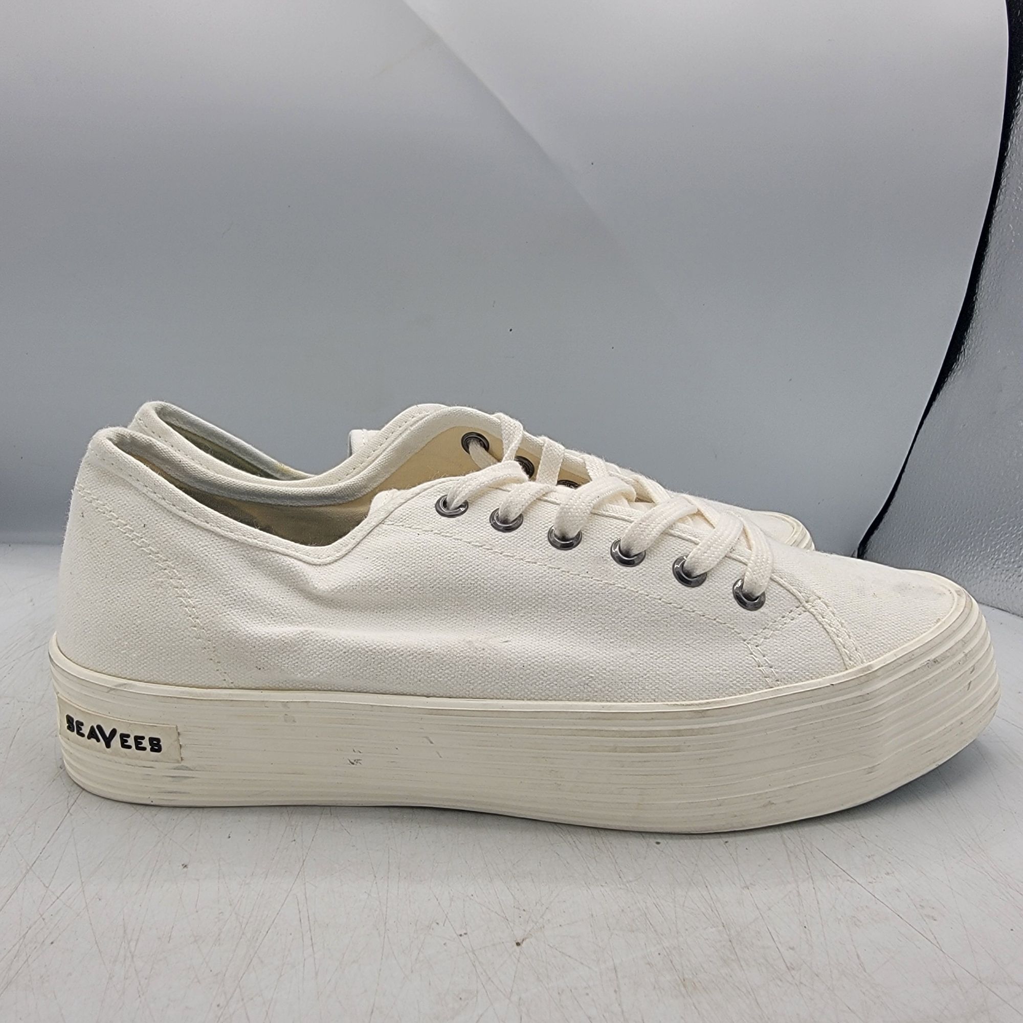 SeaVees Seavees Monterey Sneaker Platform Womens 9 White Bleach Cott Size US 9 / IT 39 - 13 Thumbnail