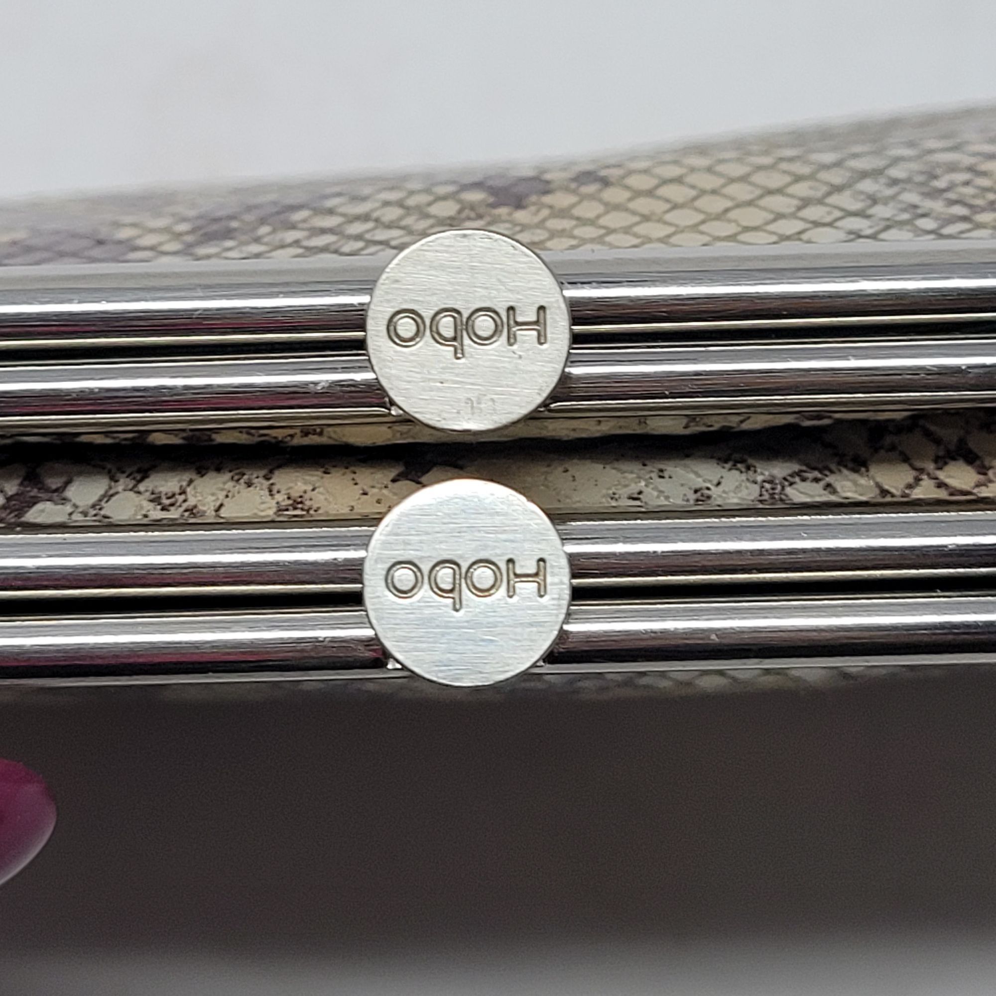 Hobo Hobo Lauren Leather Snake Clutch Wallet Frame Snap Closure E Size ONE SIZE - 7 Thumbnail