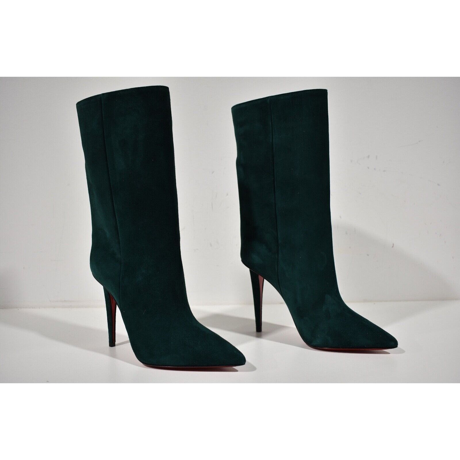 Christian Louboutin Christian Louboutin Astrilarge Booty 100 Vosges Green Suede Size US 10 / IT 40 - 4 Thumbnail