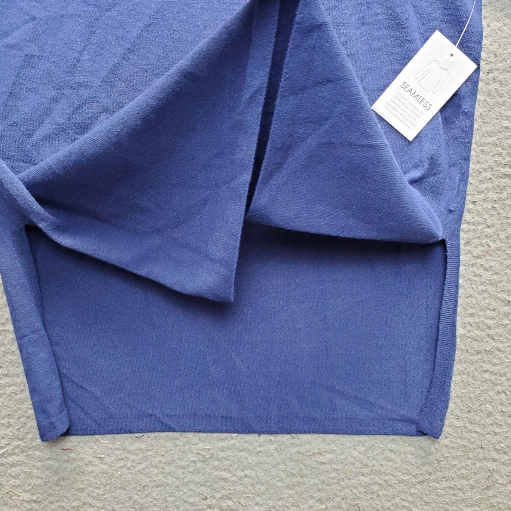 Vintage 525 America Womens Blouse Shirt M Regular Navy Knit Long Sleeve Mock Neck Slit 525 America Top Womens Medium Navy Long Sleeve Mock Neck Slit Size M / US 6-8 / IT 42-44 - 6 Thumbnail