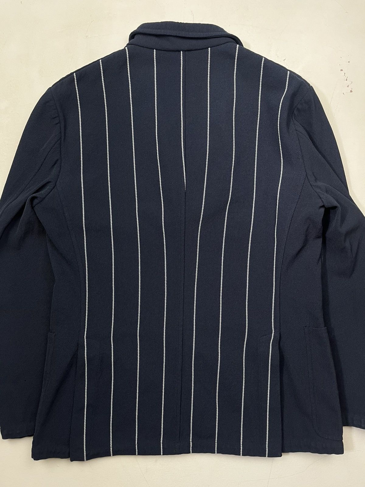 Hermes Vintage Hermès Striped Back Jacket Size XL / US 12-14 / IT 48-50 - 19 Thumbnail