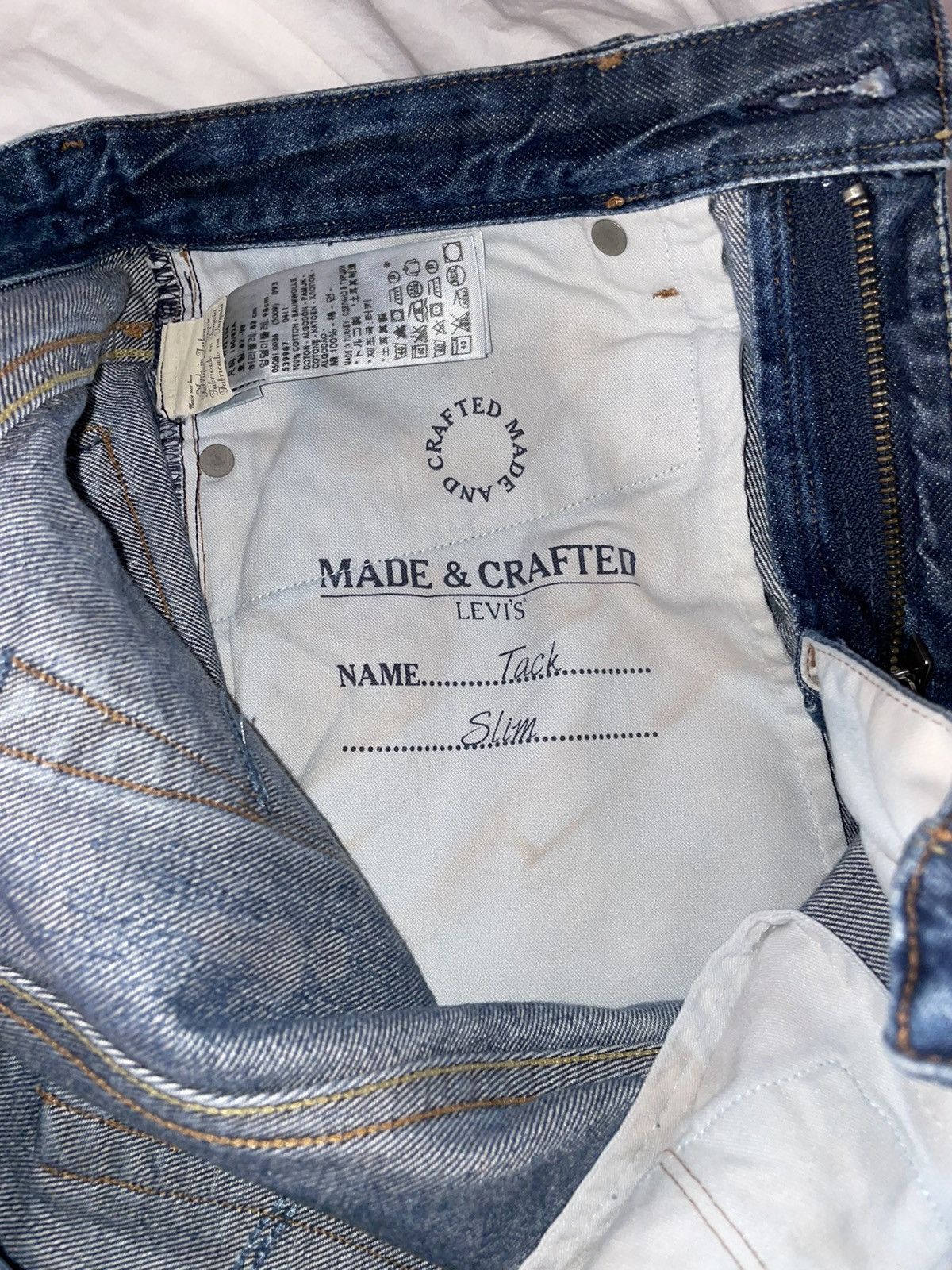 Levi's Barney’s/Levi’s Made and Crafted Tack Slim Denim Size US 34 / EU 50 - 12 Thumbnail