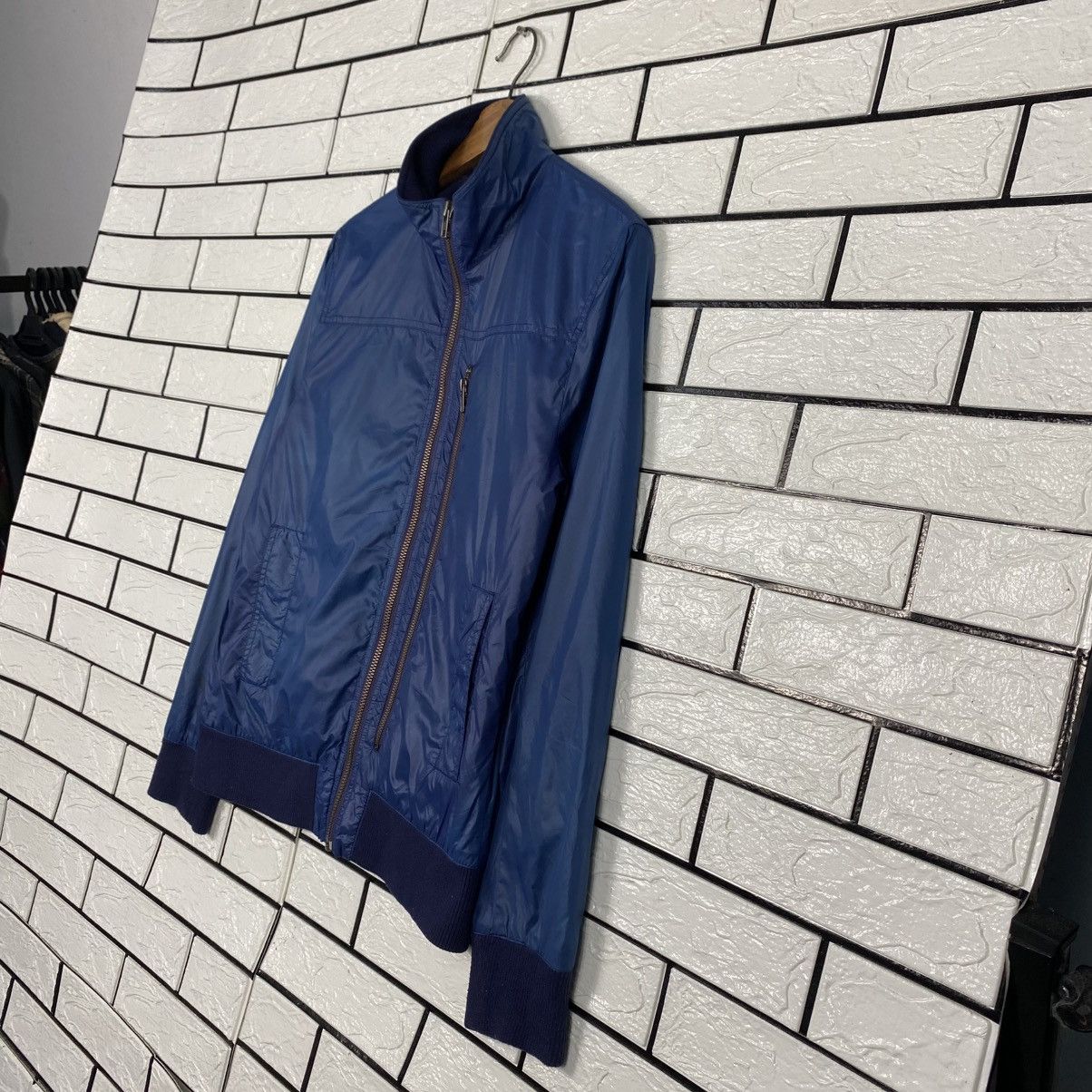 Issey Miyake 📌Vintage Biker Jacket Ships Jet Blue Japan Size US M / EU 48-50 / 2 - 3 Thumbnail