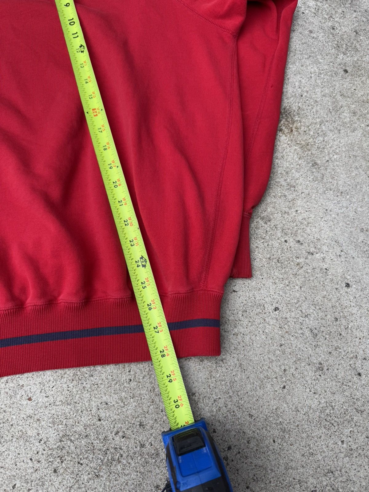 Polo Ralph Lauren × Vintage Vtg 90s Polo Ralph Lauren Red Crew Neck Grunge Sweatshirt XL Size US XL / EU 56 / 4 - 8 Thumbnail