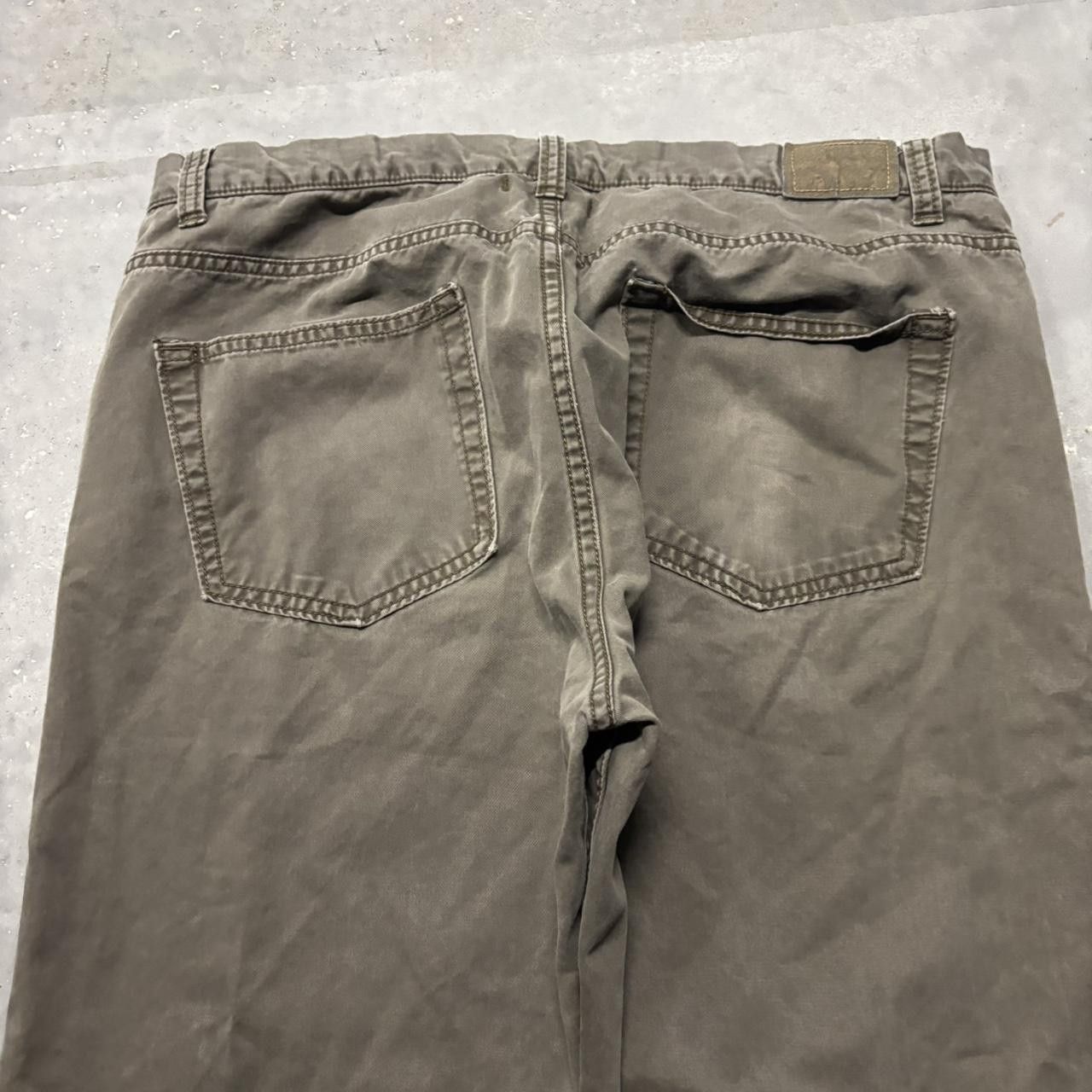 Japanese Brand × Vintage Crazy Vintage Y2K/2000s Grunge Khaki Brown Skater Workwear Casual Pants! Size US 38 / EU 54 - 7 Thumbnail