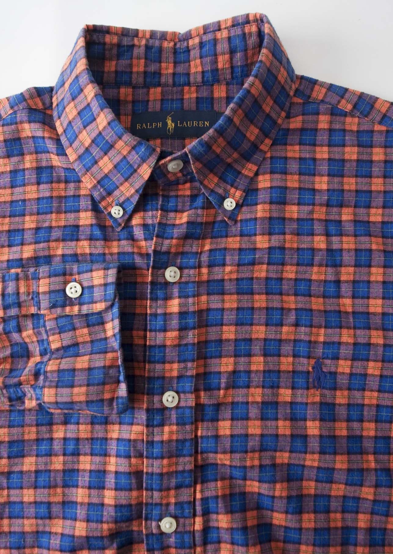 Ralph Lauren Ralph Lauren Shirt Flannel Size M Blue / Orange Size US M / EU 48-50 / 2 - 1 Thumbnail