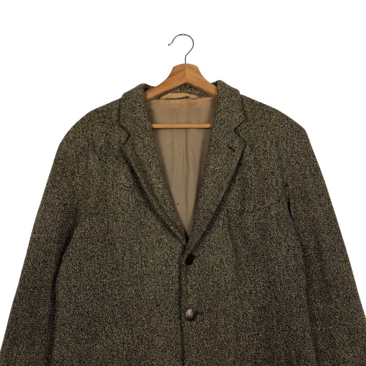 Emporio Armani 🔥VINTAGE WOOL HERRINGBONE JACKET EMPORIA ARMANI MADE ITALY Size US M / EU 48-50 / 2 - 5 Thumbnail