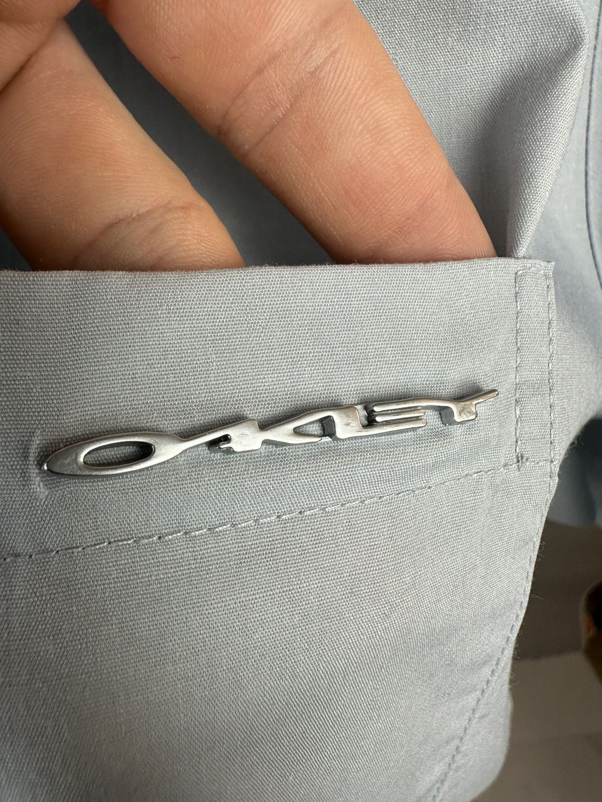 Oakley × Vintage 90’s Oakley Shirt button up Rayon Metal Logo Size US XL / EU 56 / 4 - 3 Thumbnail