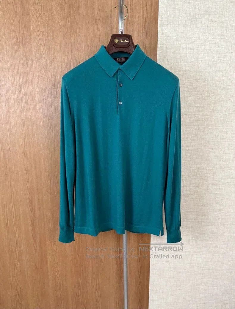 Loro Piana Loro Piana Long Sleeve Knit Polo. Size US L / EU 52-54 / 3 - 1 Thumbnail