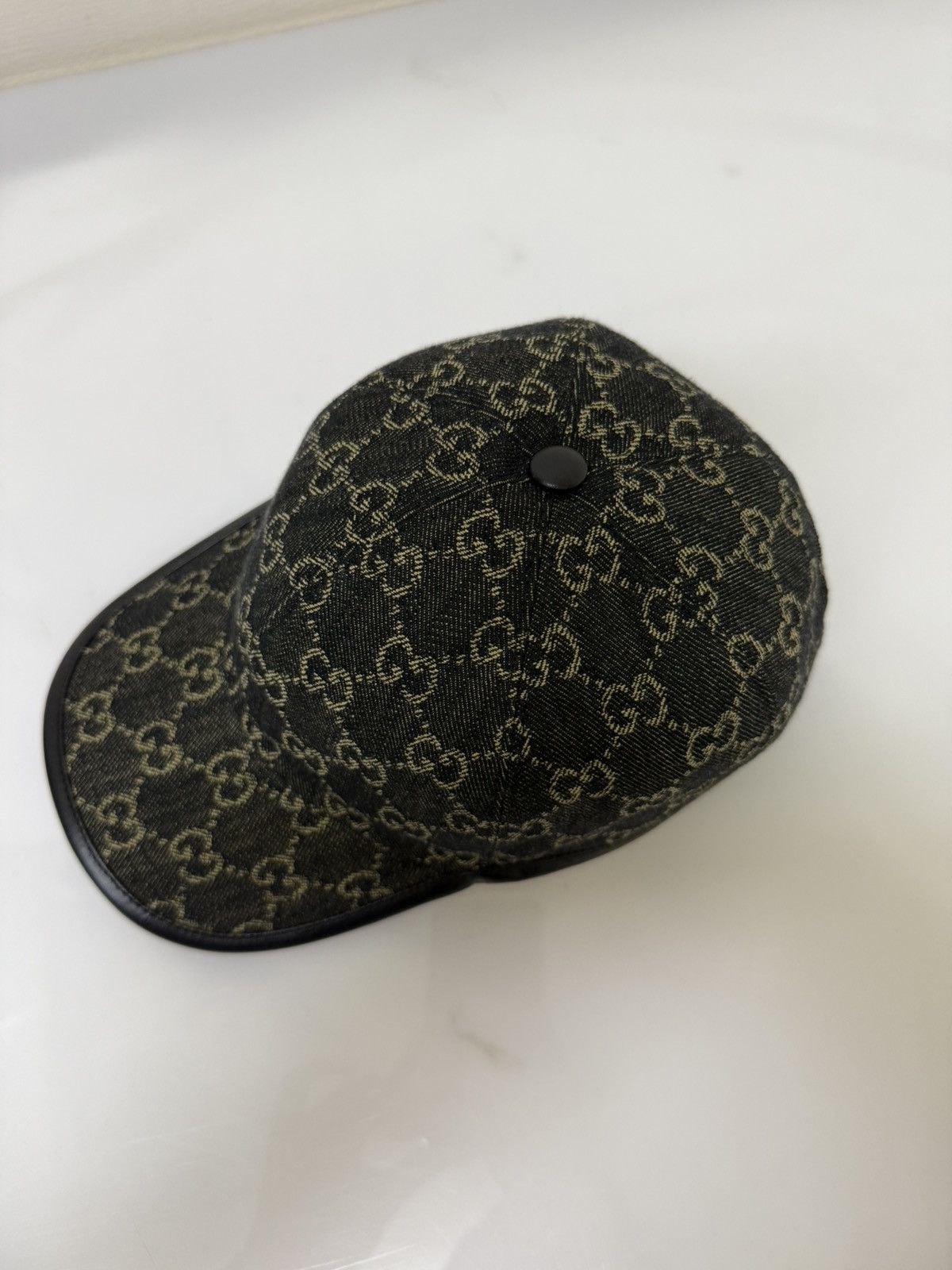 Gucci Gucci Logo Denim Baseball Cap Black Size ONE SIZE - 3 Thumbnail