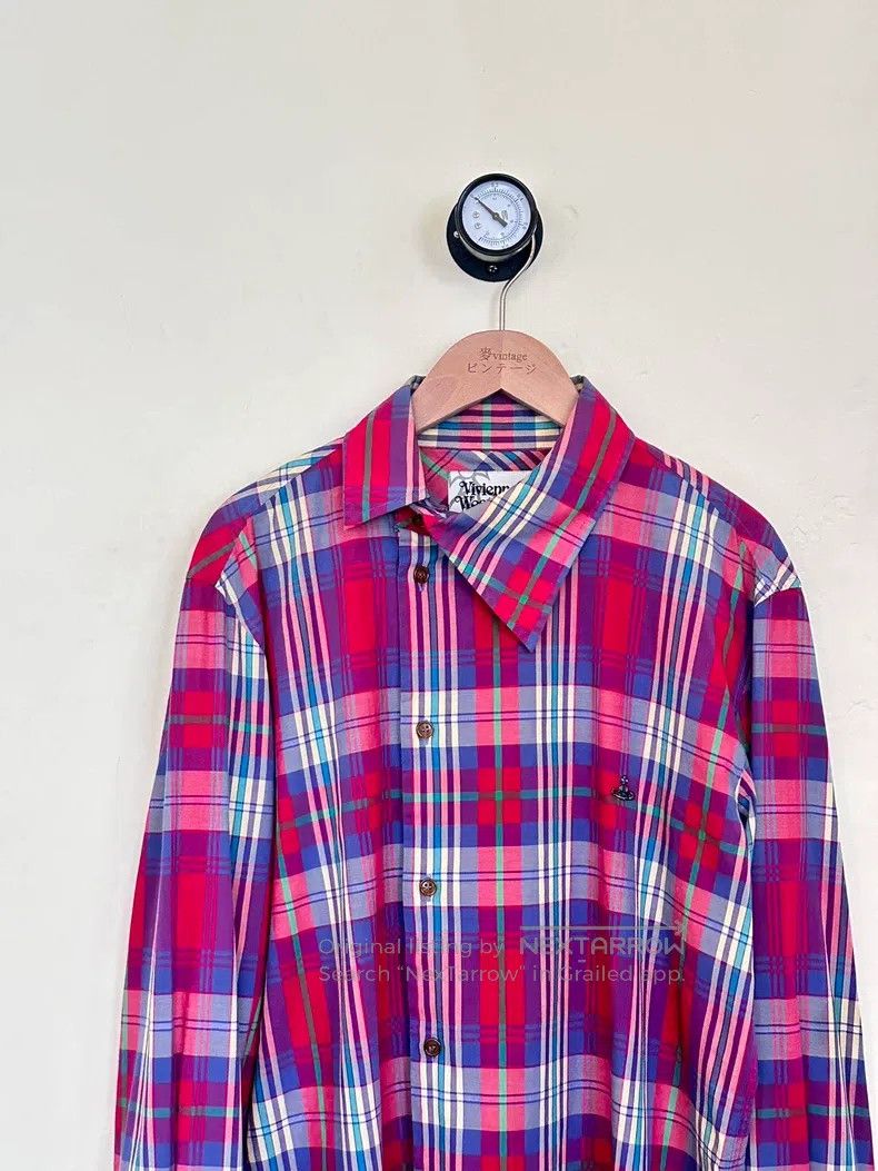 Vivienne Westwood vivienne westwood Slant front asymmetric plaid shirt Size L / US 10 / IT 46 - 4 Thumbnail