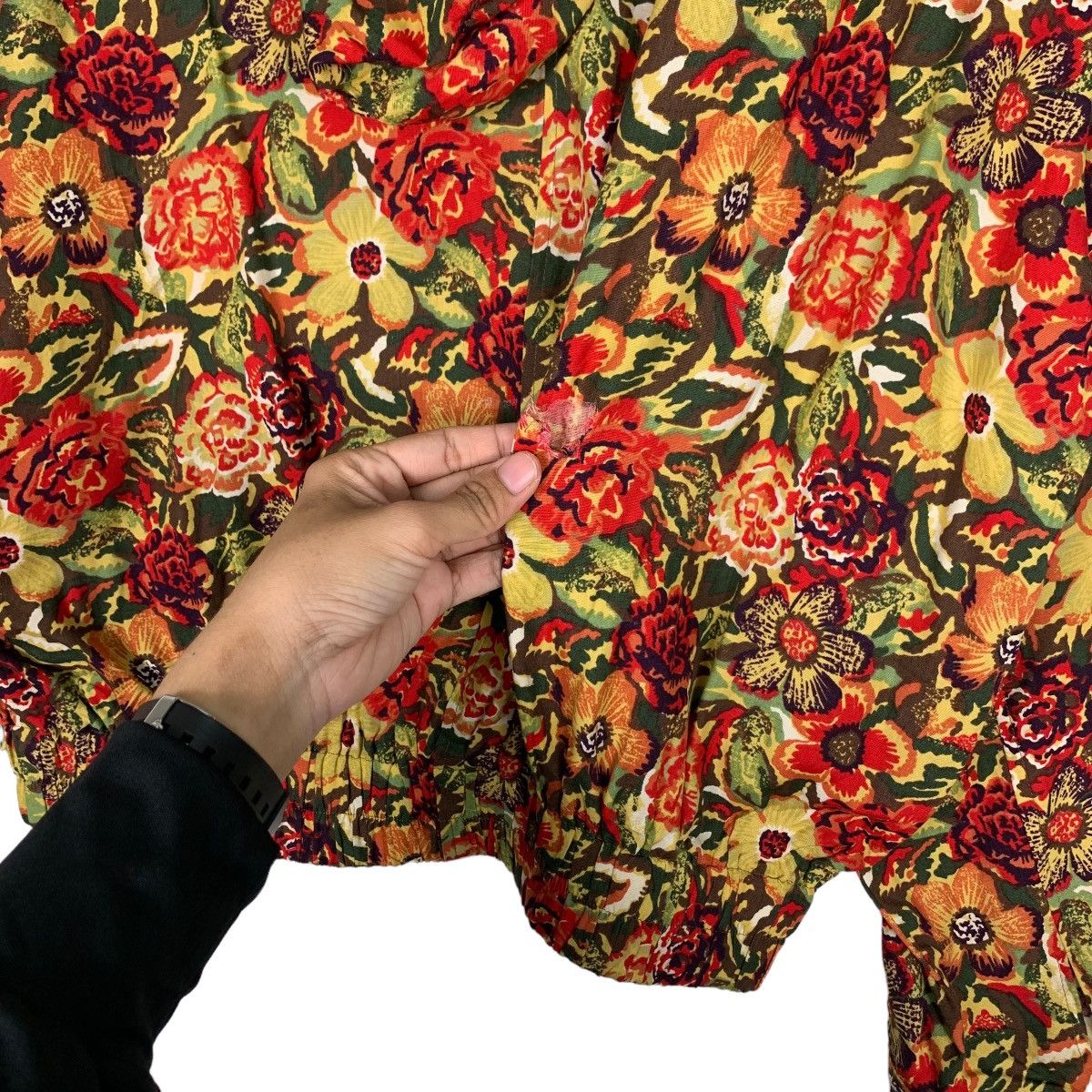 Japanese Brand HI-TECH Florals Design Zipper Hoodie Jacket #0877-C39 Size M / US 6-8 / IT 42-44 - 16 Thumbnail