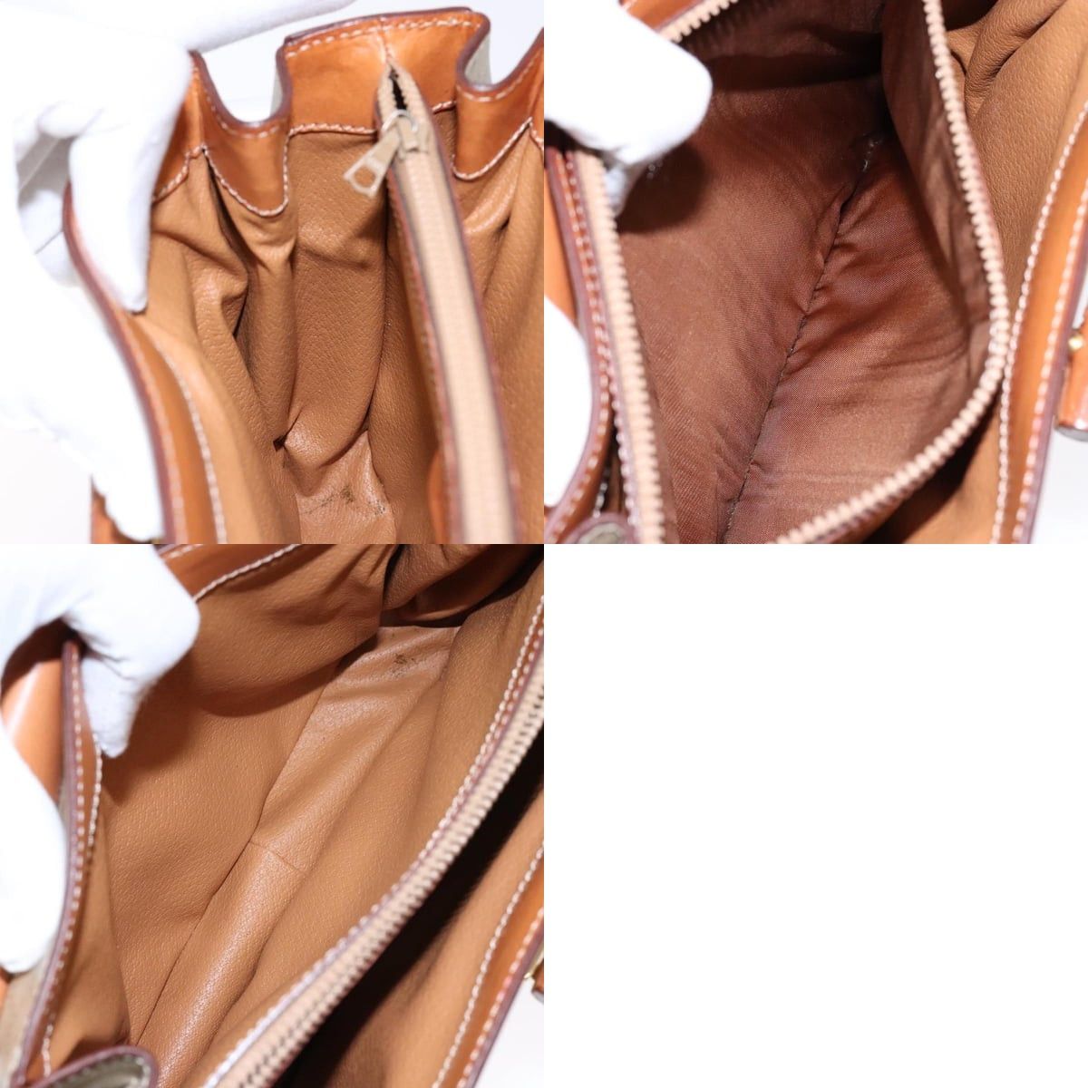 Celine CELINE Macadam Canvas Hand Bag Pvc Beige Gold Size ONE SIZE - 13 Thumbnail