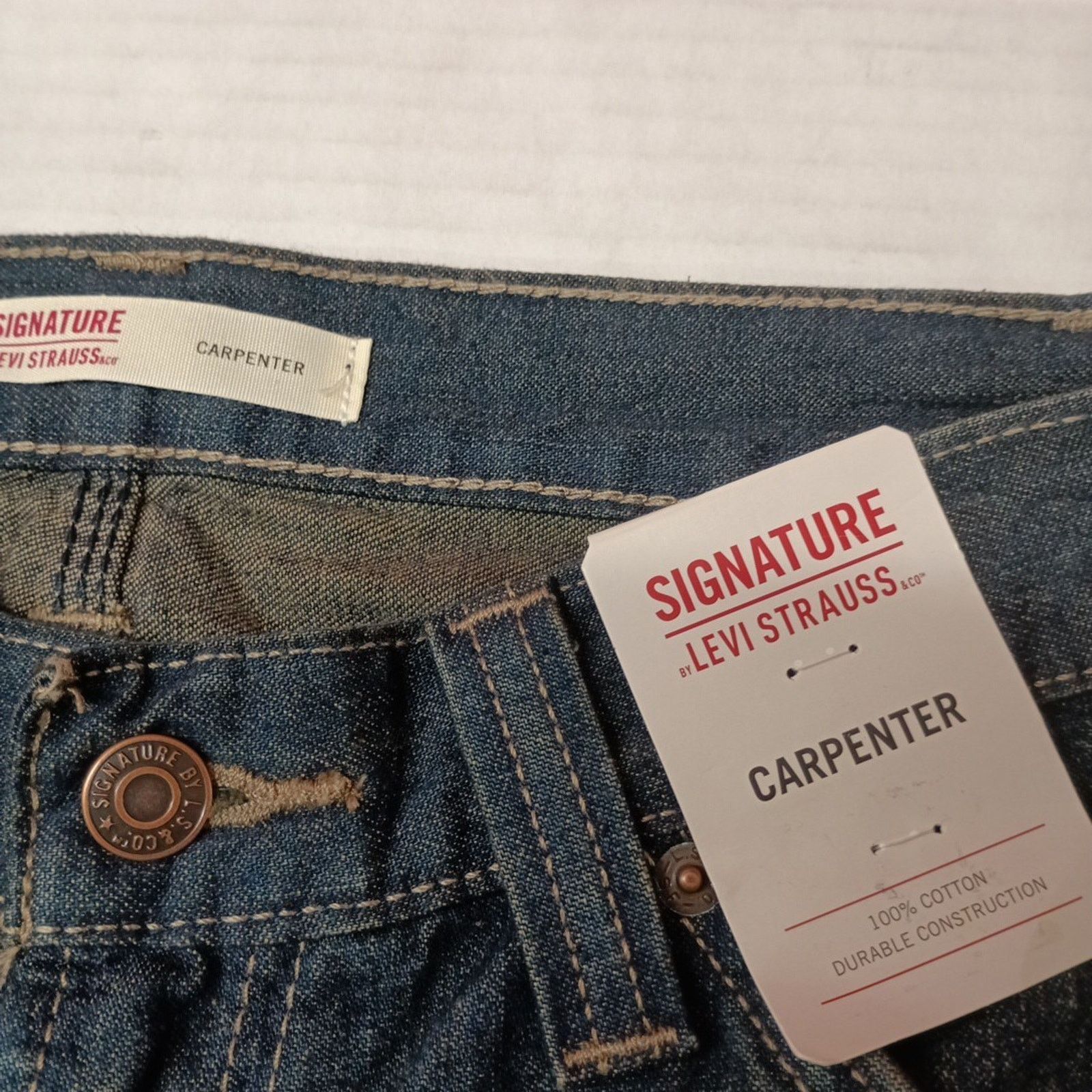 Levi's Signature Levi Strauss Carpenter Jeans Men's 30x30 Blue Size US 30 / EU 46 - 4 Thumbnail