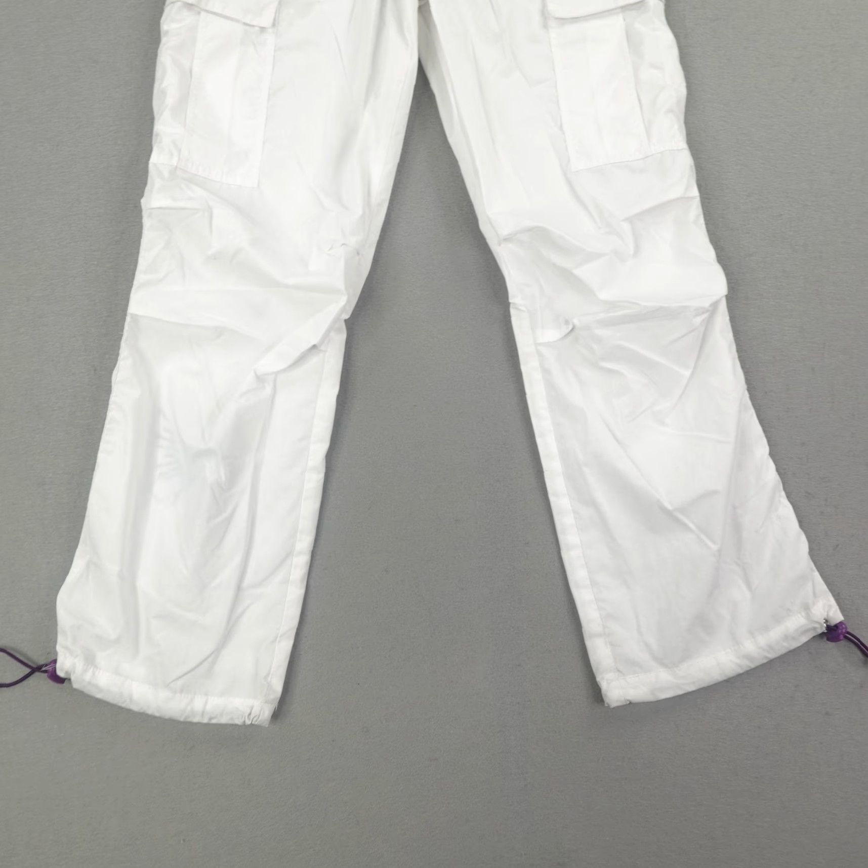 Vintage VINTAGE Kikwear Men's Cargo Pants 28 Waist White Cotton Nylon Baggy Rave Grunge Casual Size US 28 / EU 44 - 3 Thumbnail