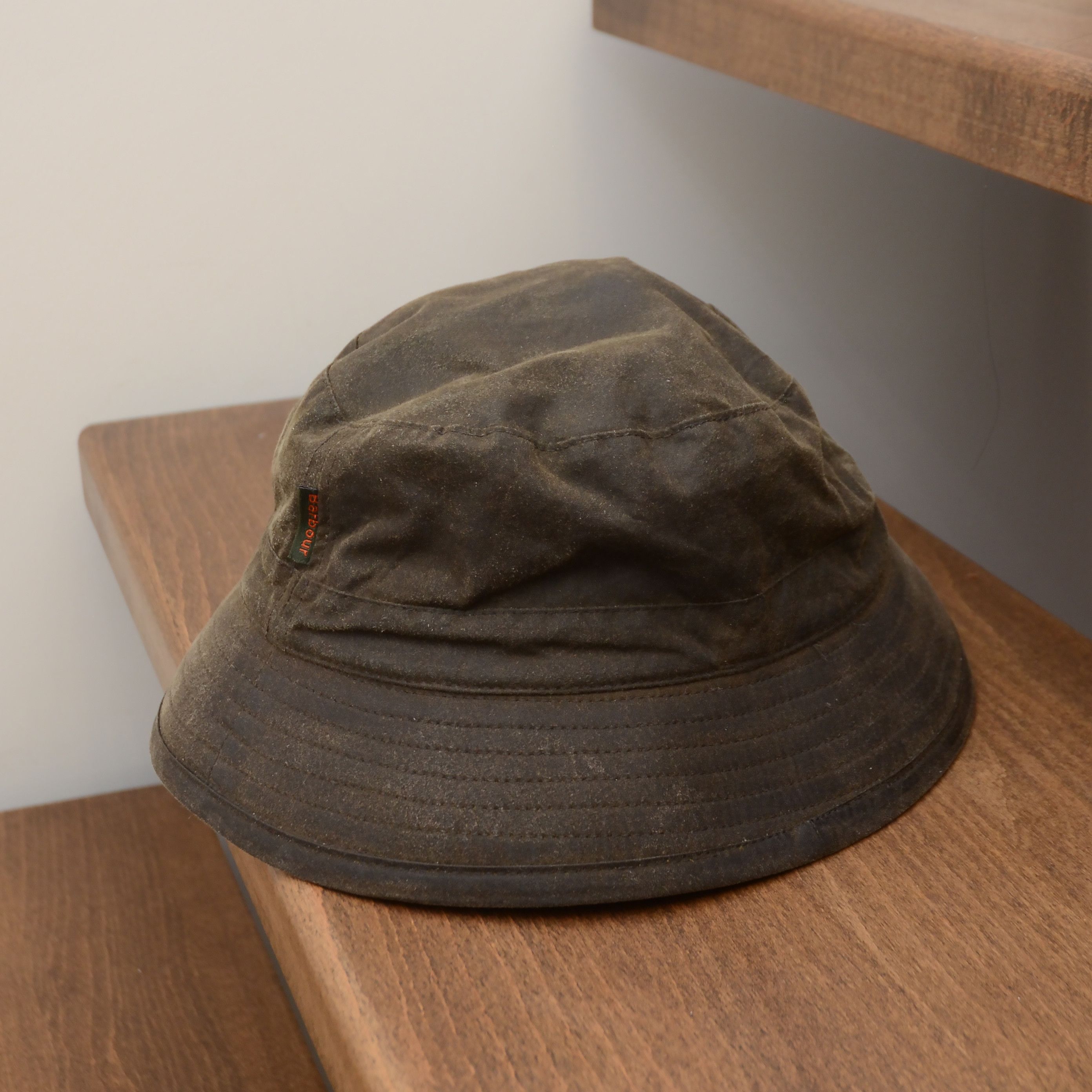 Barbour BARBOUR Waxed Cotton Bucket Hat Khaki Brown Waterproof Size ONE SIZE - 2 Thumbnail