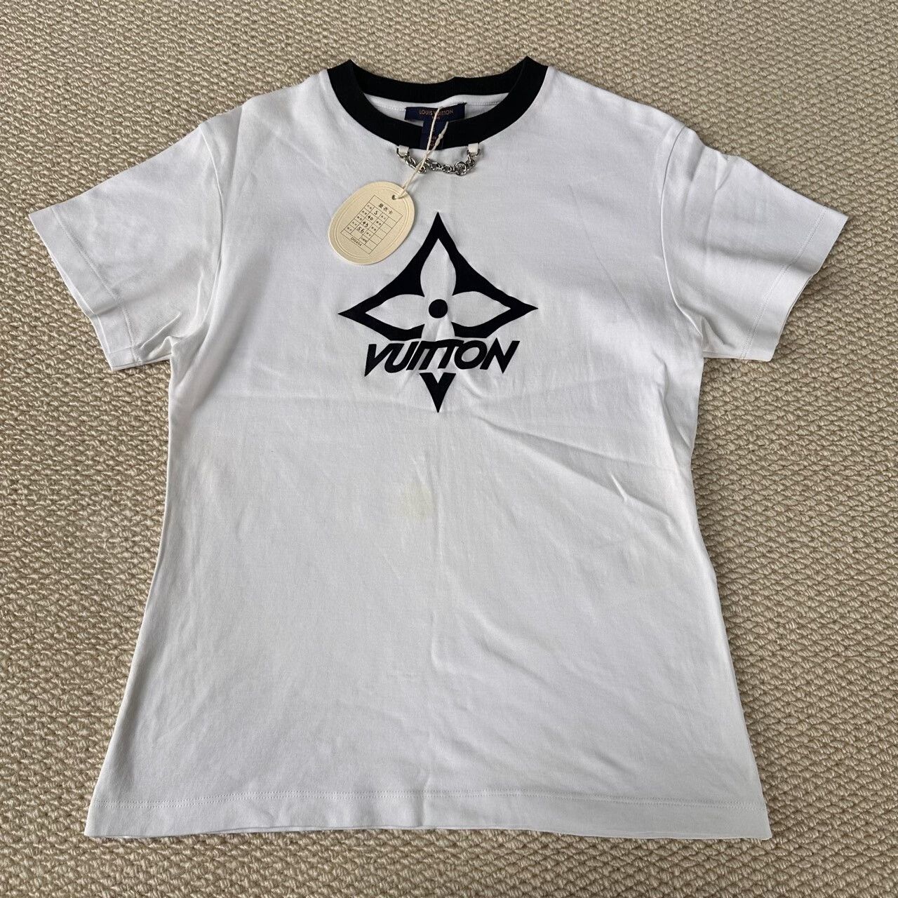 Louis Vuitton white logo print short sleeve t-shirt Size S / US 4 / IT 40 - 1 Thumbnail
