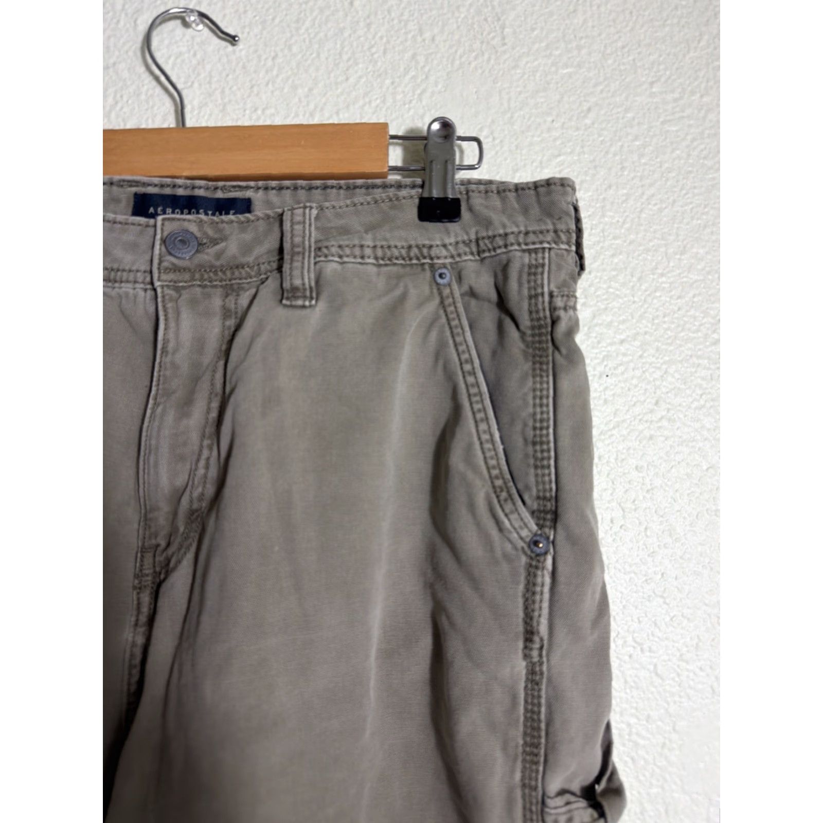 Vintage Aéropostale Carpenter Straight Pants Mens Size 34x30 Olive Green Utility Gray 34 30 Pants Mens Size US 34 / EU 50 - 4 Thumbnail
