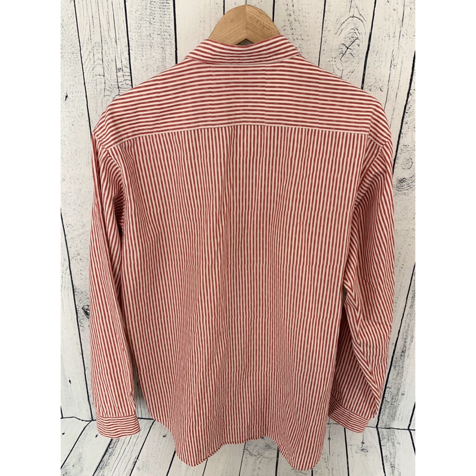 Tommy Hilfiger VTG Tommy Hilfiger Long Sleeve Shirt Mens Large Red 90s Button-Front Striped Shirt Size US L / EU 52-54 / 3 - 4 Thumbnail