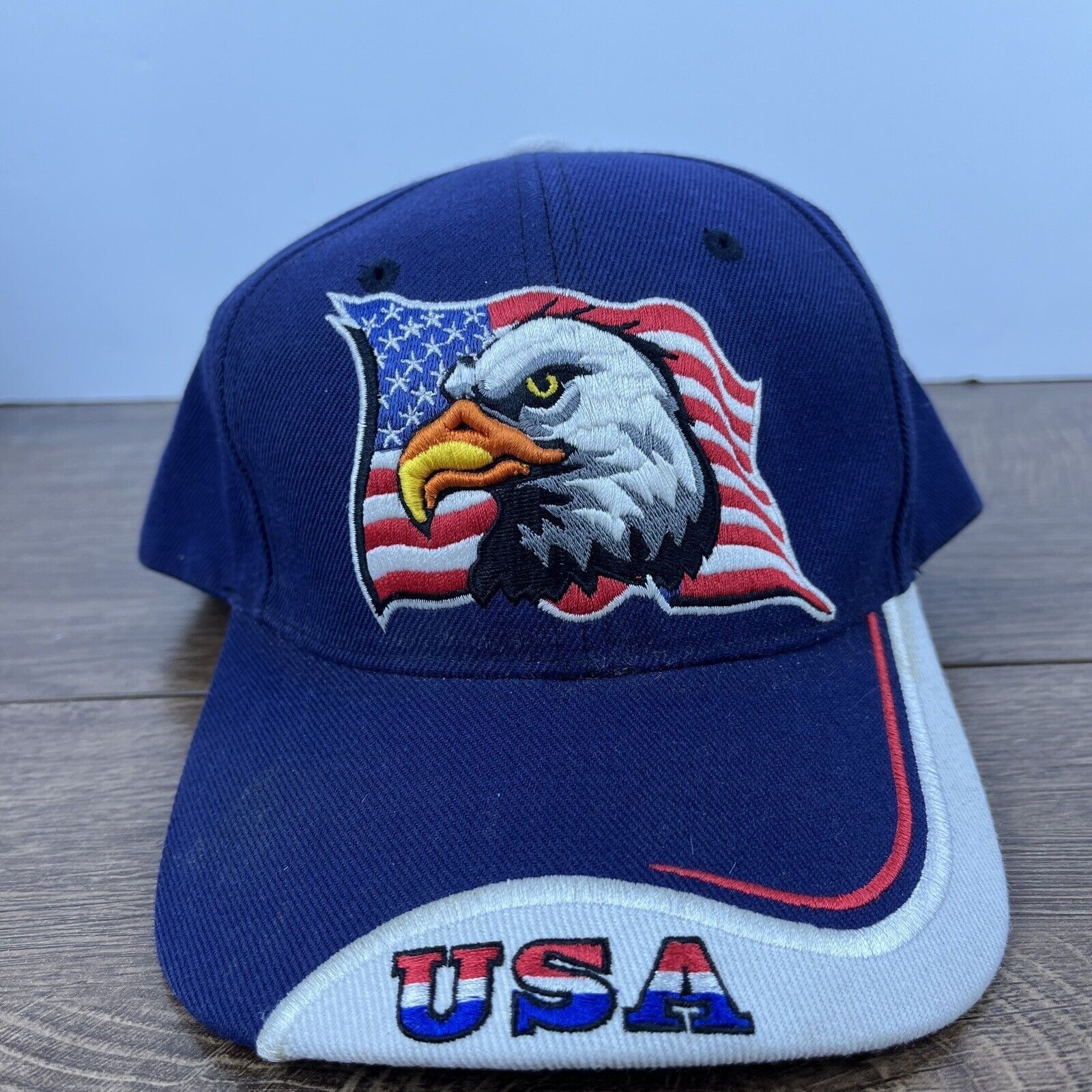 Other Bald Eagle Hat USA American Flag Hat Blue Hat Adjustable Adu Size ONE SIZE - 1 Thumbnail
