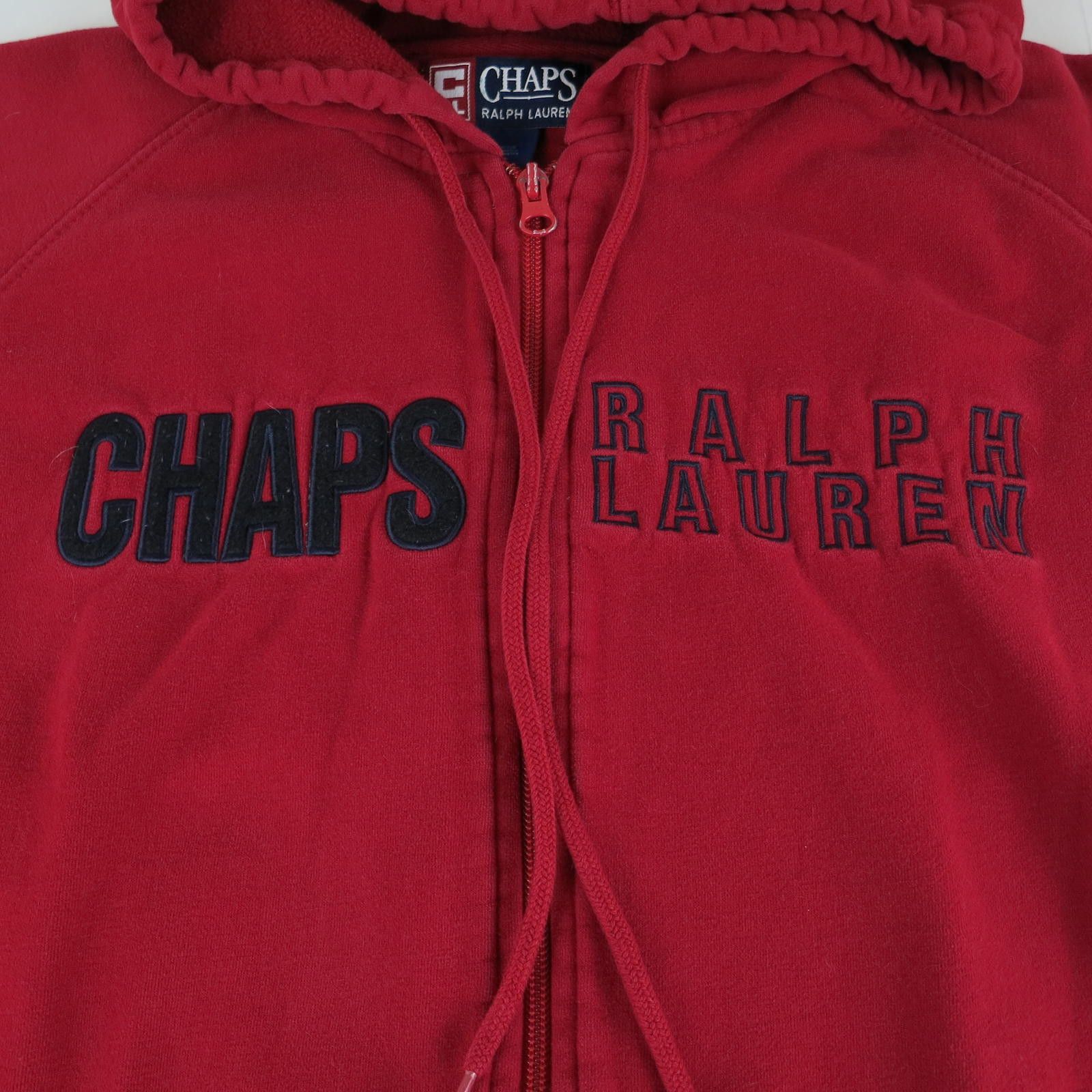 Chaps Ralph Lauren Chaps Ralph Lauren Red Full-Zip Hoodie Sweatshirt Medium Size US M / EU 48-50 / 2 - 2 Thumbnail