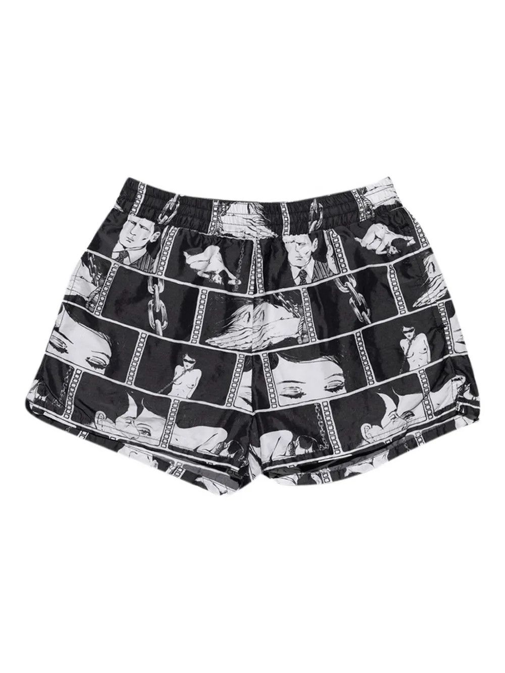 o1mle0226 Diary Swim Shorts in Black