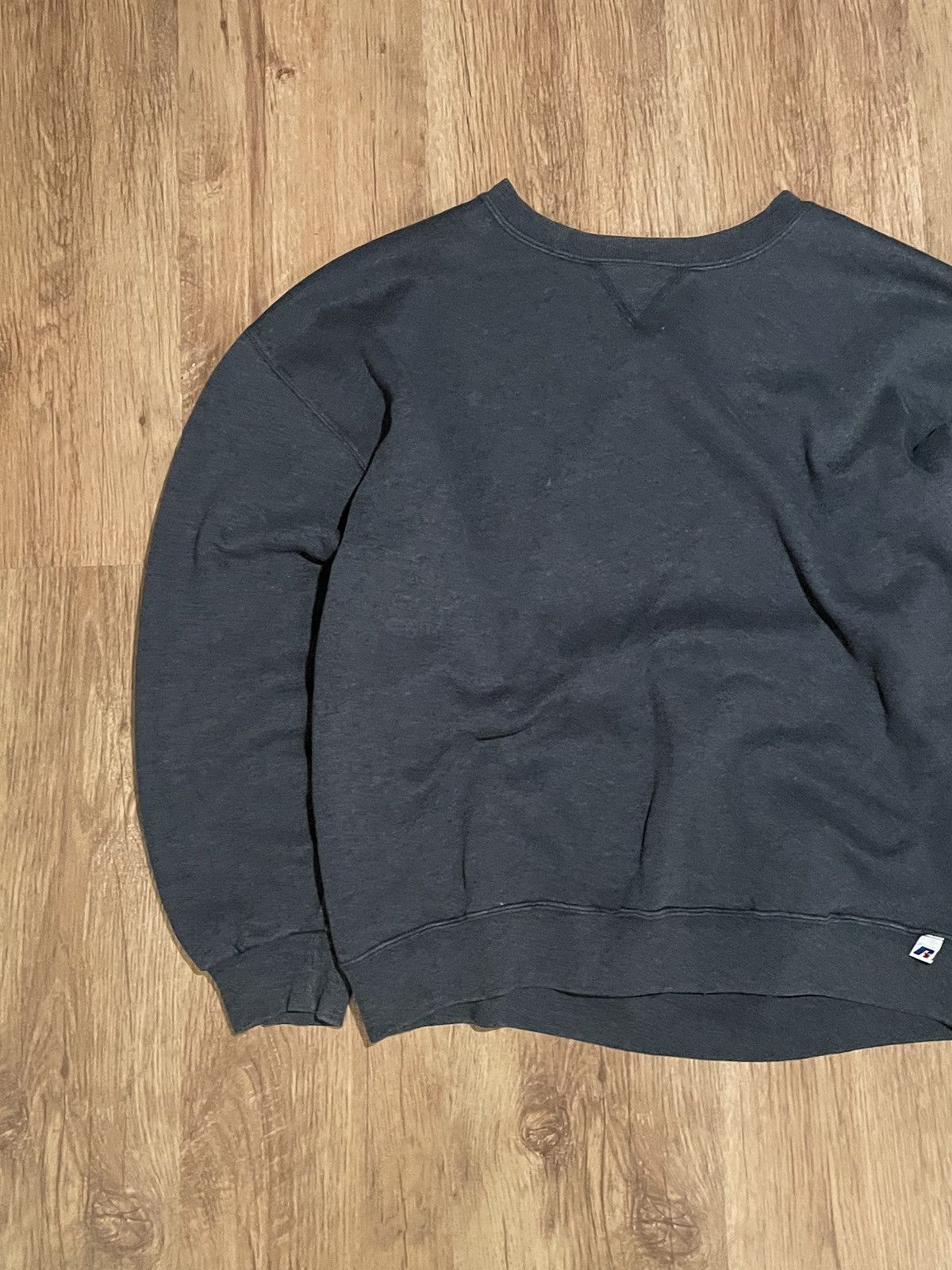 Russell Athletic × Vintage Vintage Basic Sweater Russel Athletic Very Bagy Fit Denim Size US L / EU 52-54 / 3 - 3 Thumbnail