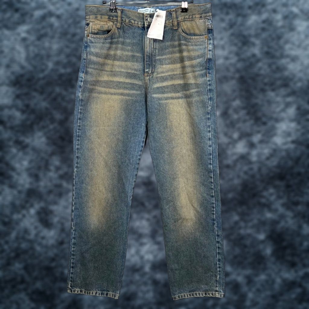 Vintage Nina Womens 38 Jeans Denim Blue High-Waisted Straight Leg 32 in Inseam 30 In 5-Pocket Style New with Tags Size 26" / US 2 / IT 38 - 1 Thumbnail
