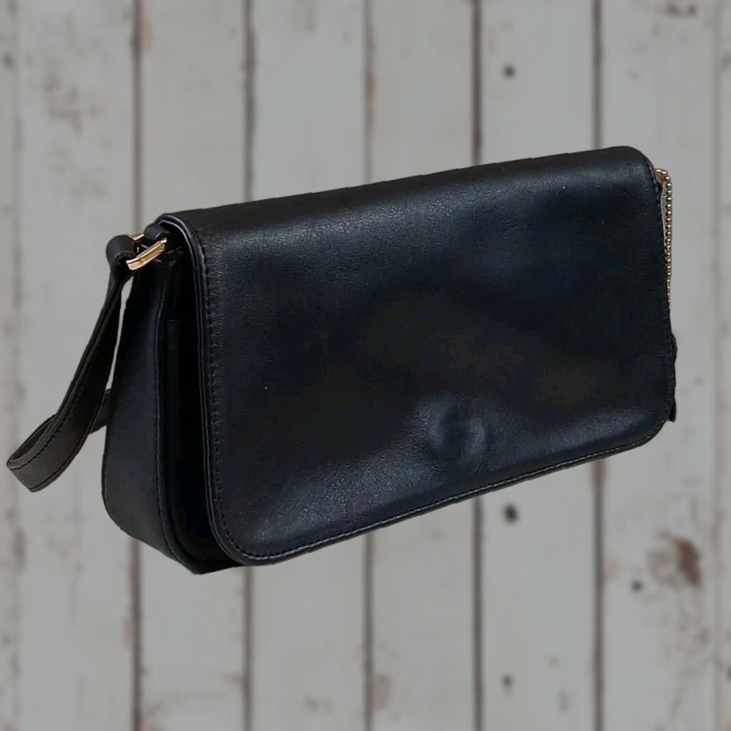 Giani Bernini Giani Bernini Shoulder Bag Black Leather Purse Clutch Small Women Formal Casual Vintage No Size ONE SIZE - 1 Thumbnail