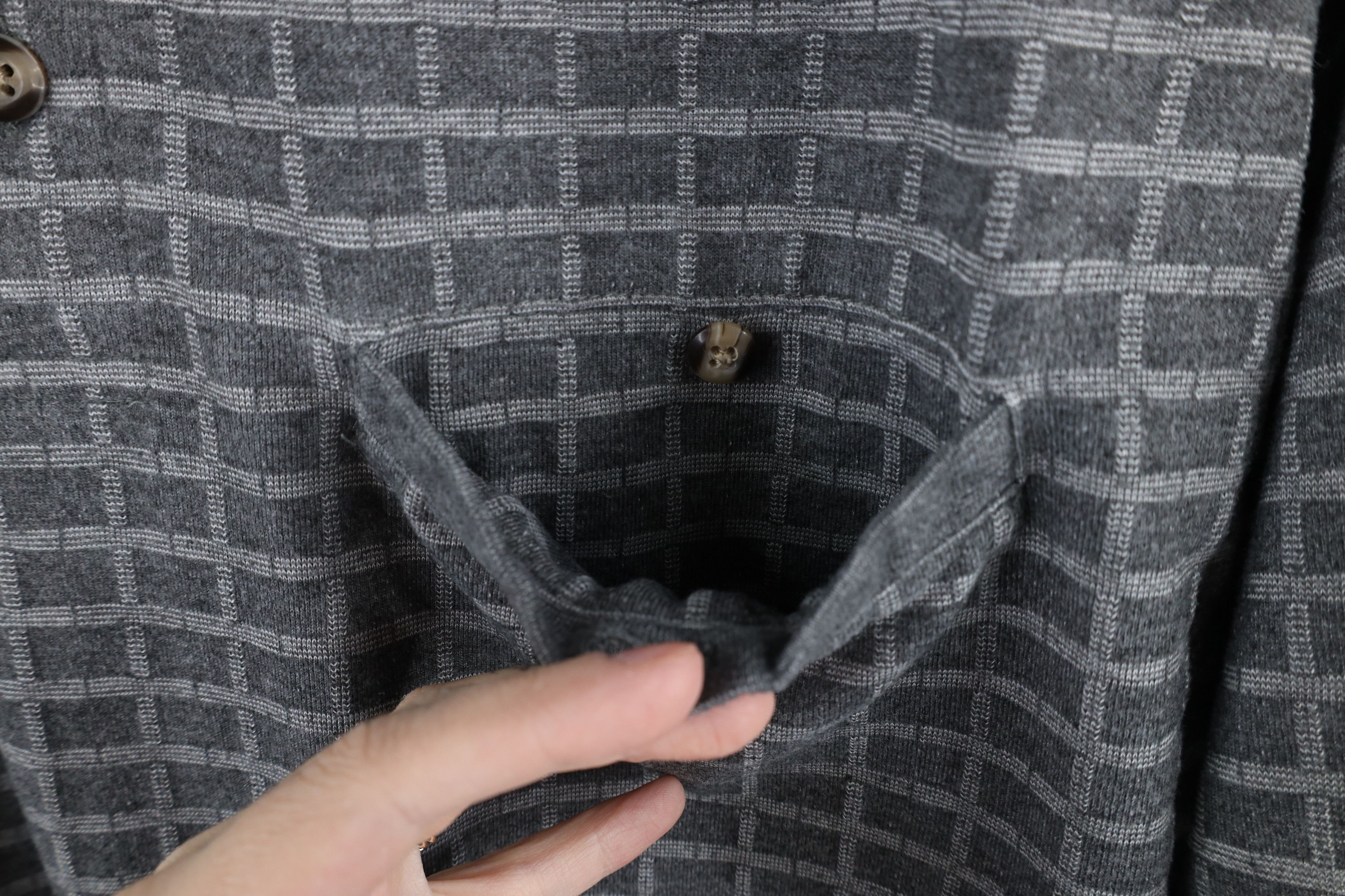 Vintage Vintage 90s Streetwear Checkered Pullover Polo Shirt Gray Size US M / EU 48-50 / 2 - 4 Thumbnail