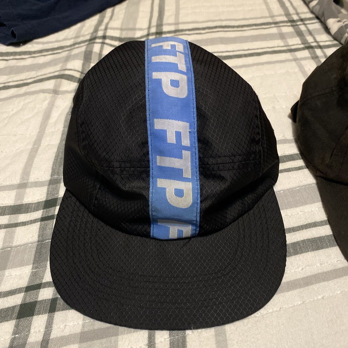 Fuck The Population FTP “woven tape” black and blue Nylon hat Size ONE SIZE - 4 Thumbnail