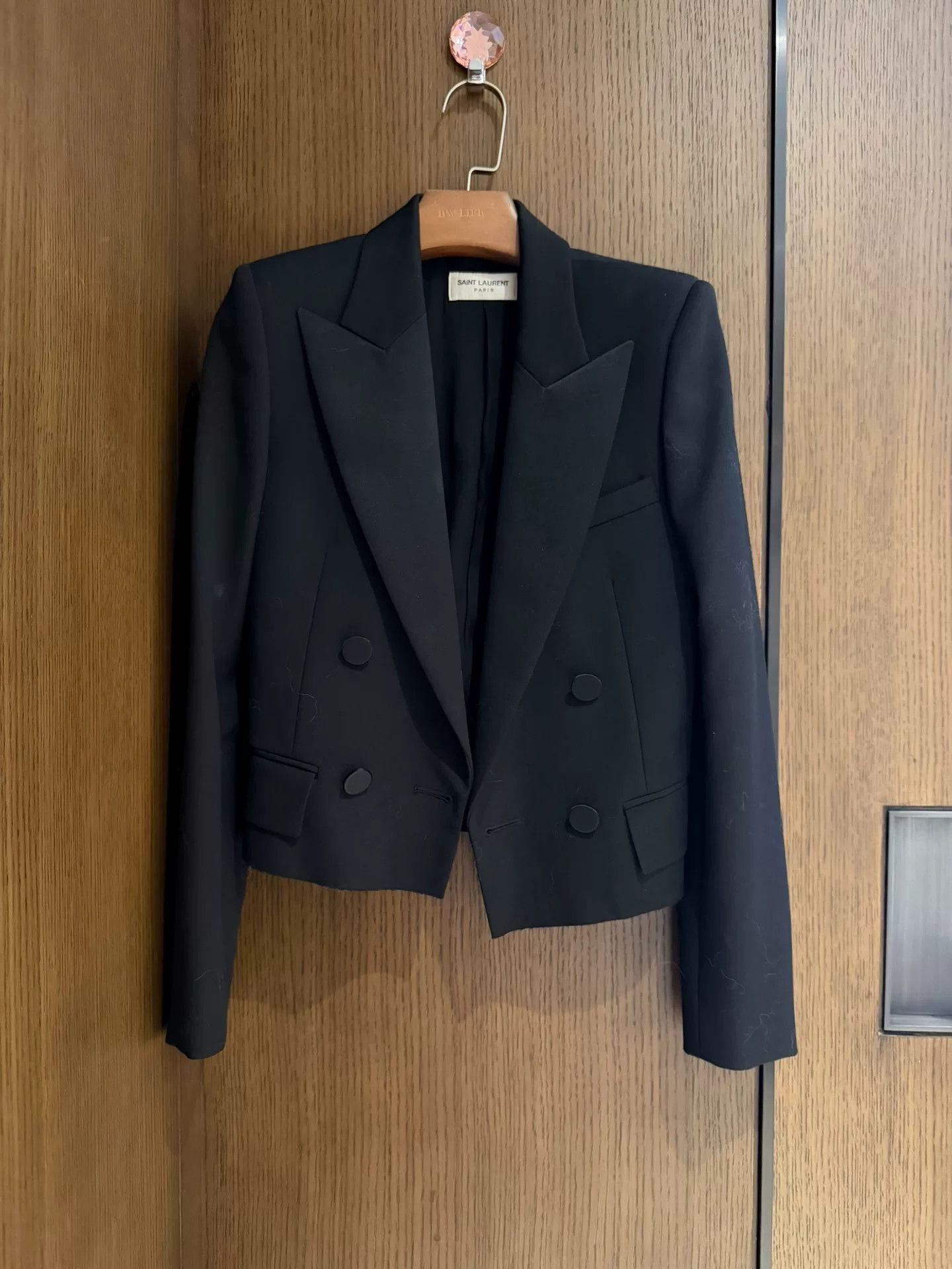 Saint Laurent Paris YSL Saint Laurent Black Smoking Blazer Size XS / US 0-2 / IT 36-38 - 1 Thumbnail