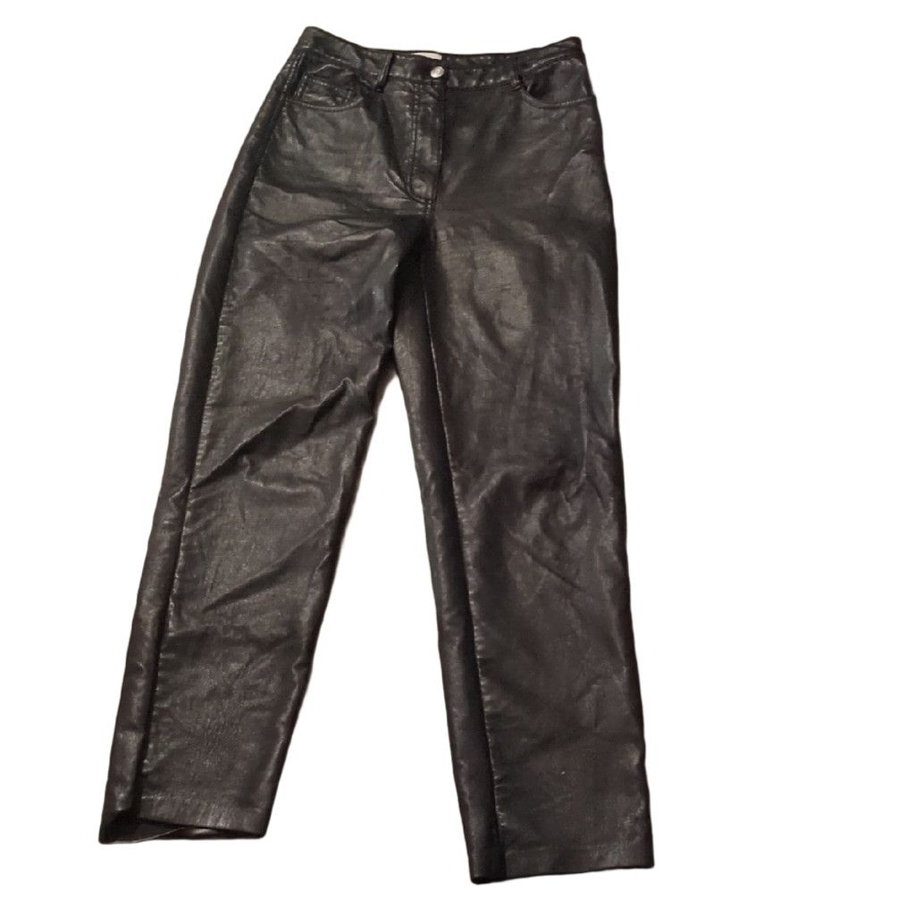 Aritzia Wilfred By Aritzia Black Faux Leather Pants Size Small Size 26" / US 2 / IT 38 - 2 Thumbnail
