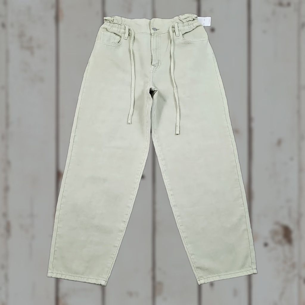 7 For All Mankind 7 For All Mankind Jeans Women Paperbag Style High Rise Elastic Waist Green 27 28x27 Denim Cotton 100% Inseam 27 in Regular Fit Size 27" / US 4 / IT 40 - 1 Thumbnail