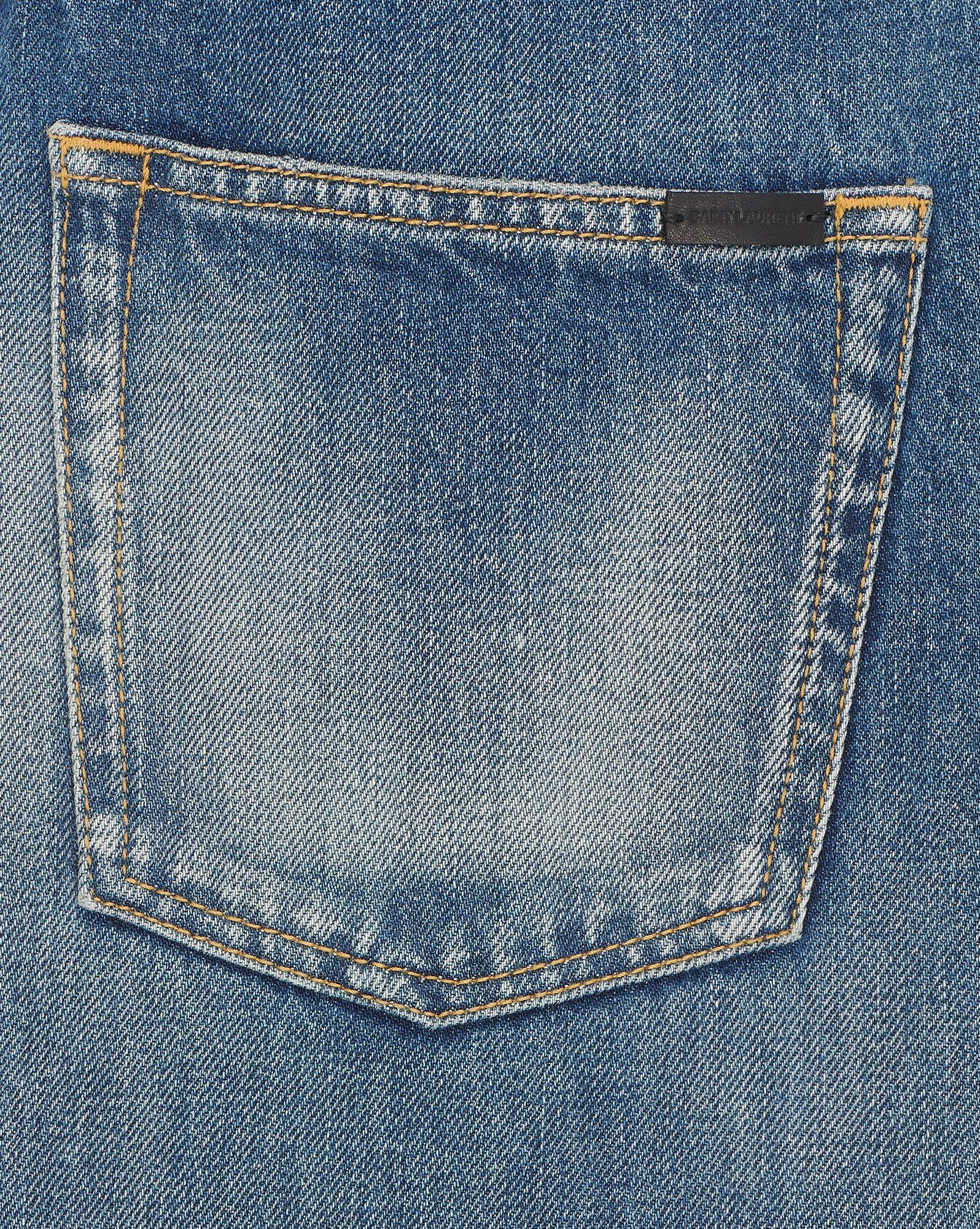 Saint Laurent Paris o1s1wg110125 597052 Authentic Slim-fit Jeans Beach Denim Size US 28 / EU 44 - 4 Thumbnail