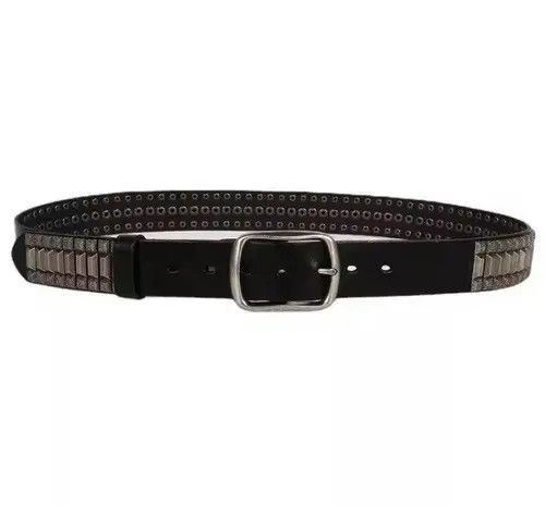 VIBE 110 cm Cowboy Motorcycle Jeans Heavy Metal Rivet Belts Size ONE SIZE - 3 Thumbnail