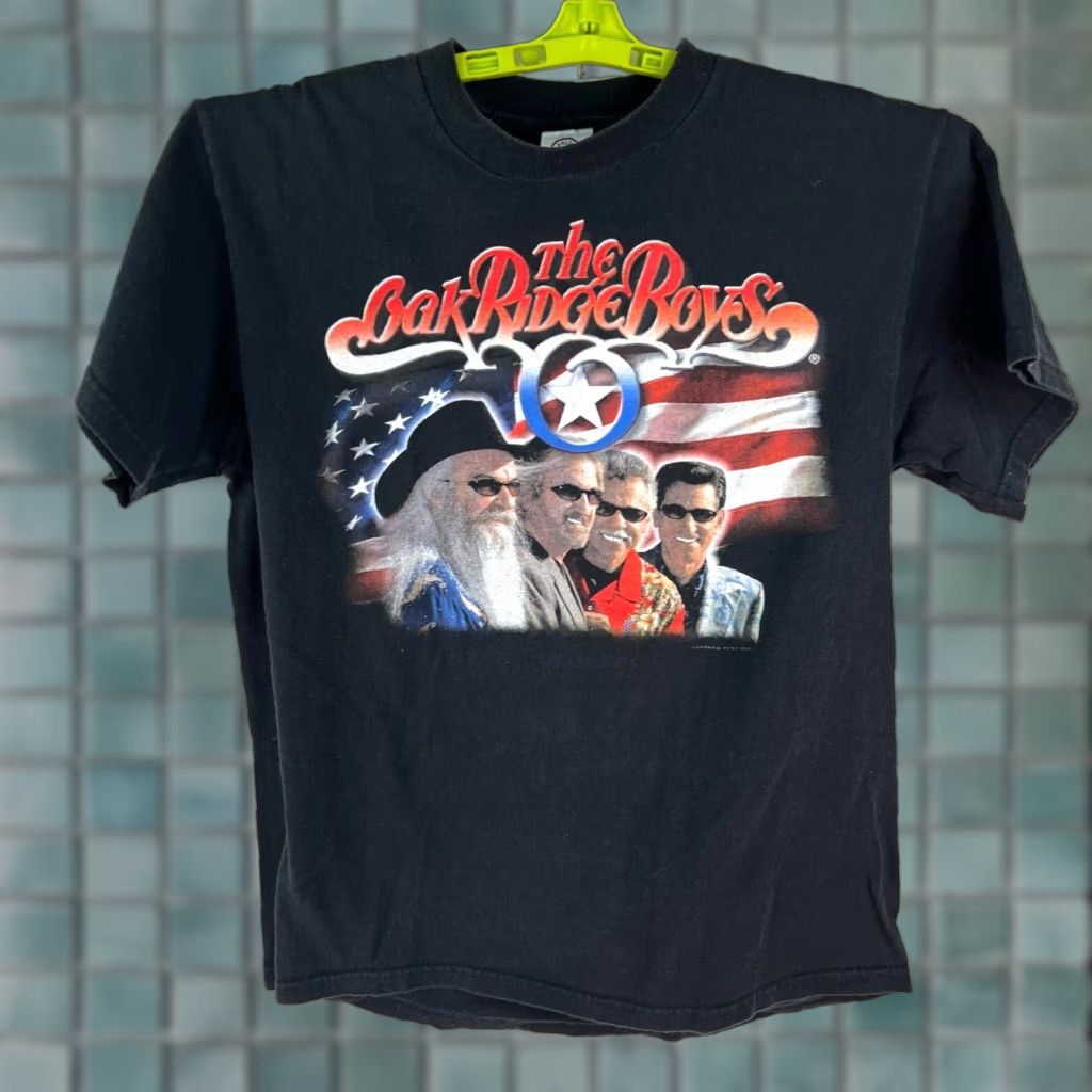 Delta VINTAGE Oak Ridge Boys Men's T-Shirt Delta Black 2003 RWB Tour USA Graphic Print Size M Size US M / EU 48-50 / 2 - 1 Thumbnail