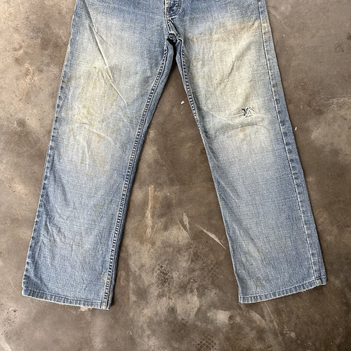 Japanese Brand W34 Vintage Lee Riders Faded Rusty Distressed Denim Jean Size US 34 / EU 50 - 2 Thumbnail